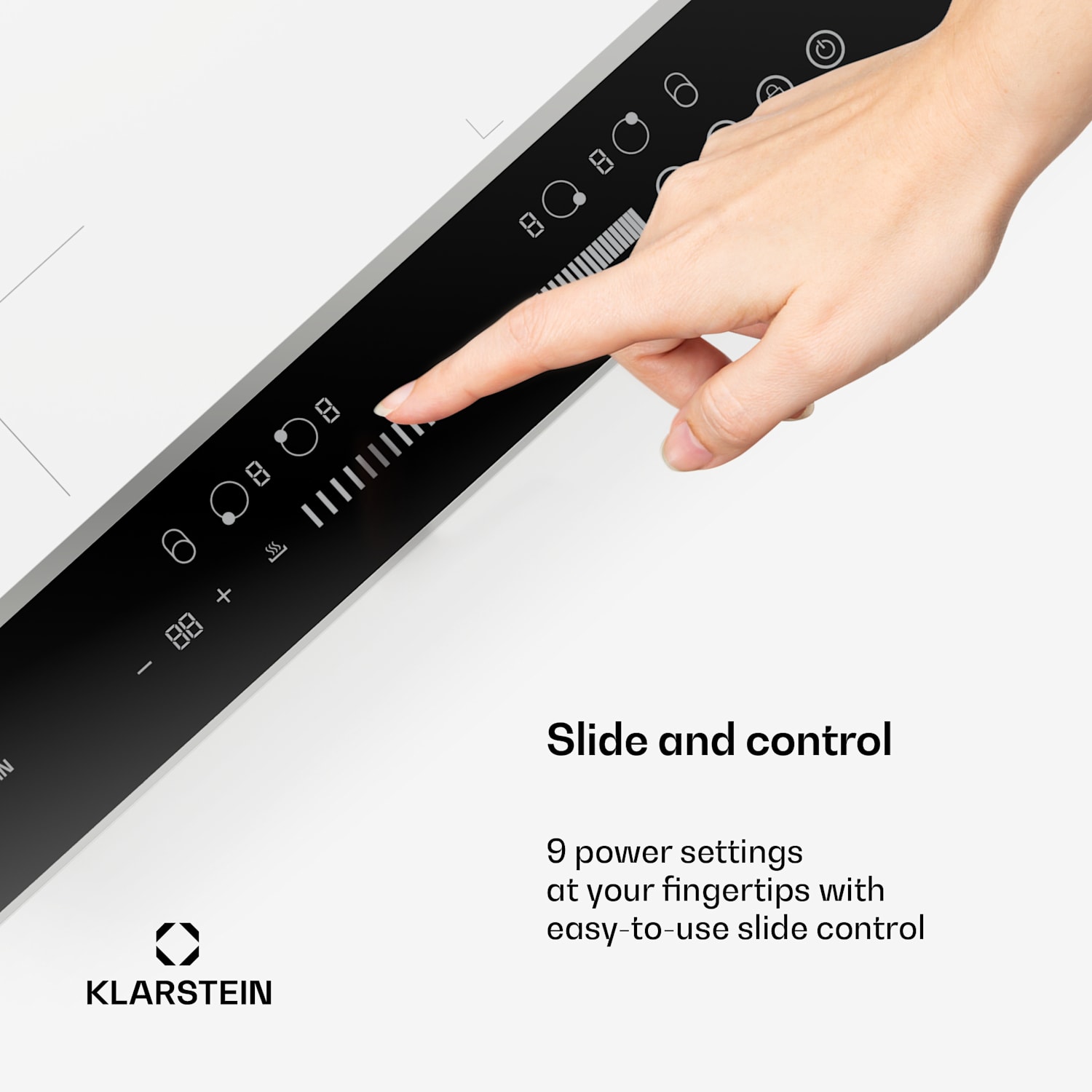 DualTone Hybrid -induktioliesitaso | joustovyöhyke | LED-näyttö | liukusäädin | 7200 W 