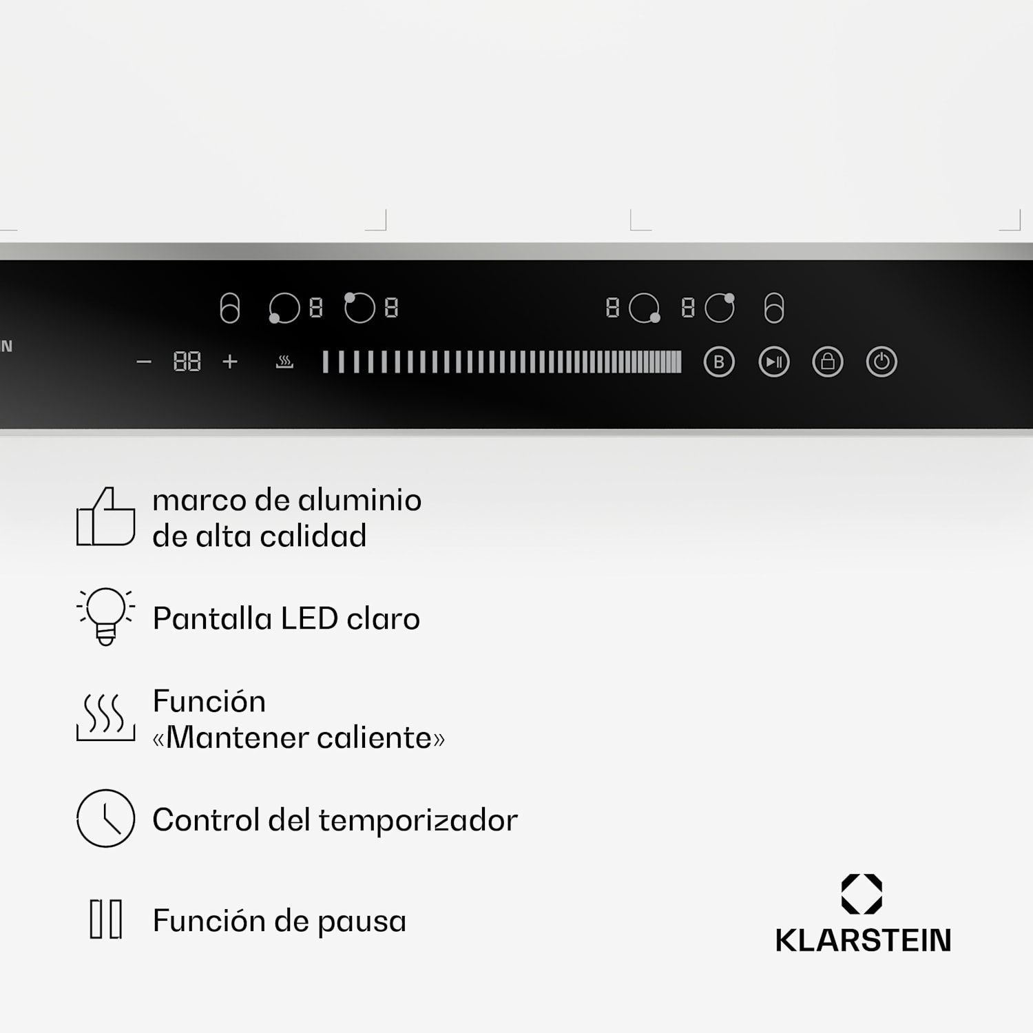 DualTone Flex Placa de inducción | Flex Zone | Pantalla led | Control deslizante | 7200 W DualTone Flex | 60 cm | Blanco