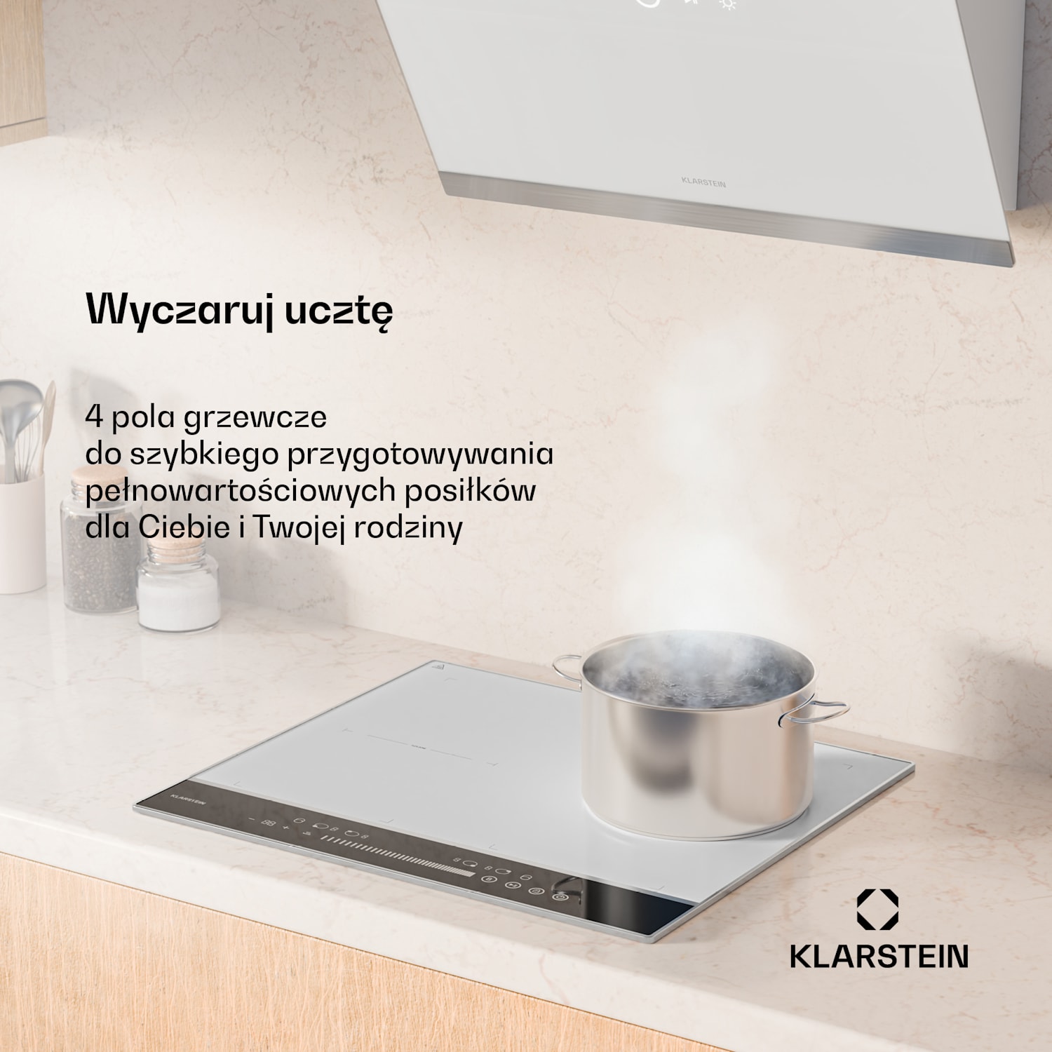 DualTone Flex płyta indukcyjna, Flex Zone, wyświetlacz LED, suwak, 7200 W DualTone Flex | 60 cm | Biały