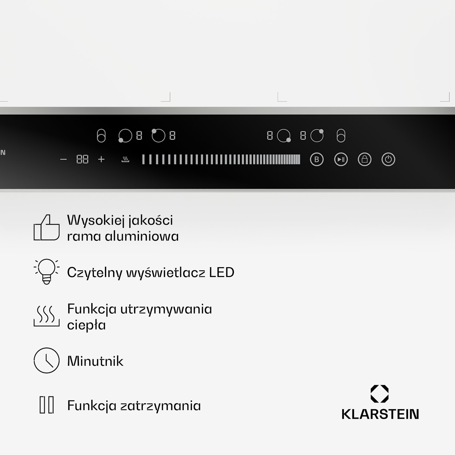 DualTone Flex płyta indukcyjna, Flex Zone, wyświetlacz LED, suwak, 7200 W DualTone Flex | 60 cm | Biały