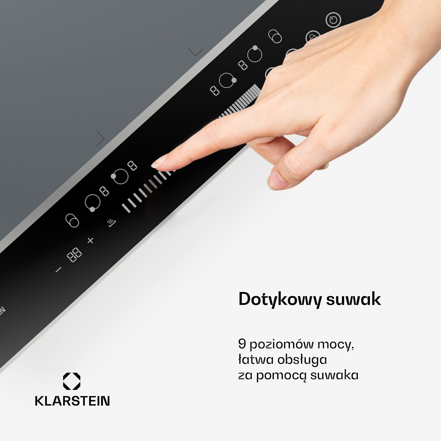 DualTone Flex płyta indukcyjna, Flex Zone, wyświetlacz LED, suwak, 7200 W DualTone Flex | 60 cm | Srebrny