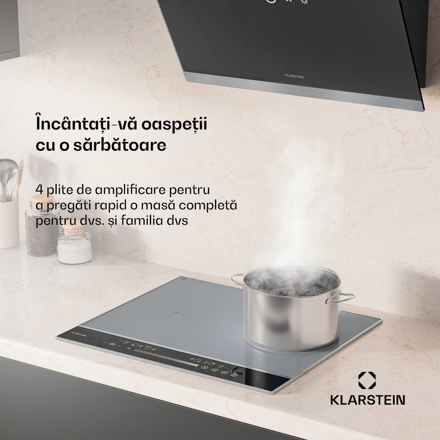 DualTone Flex Plită cu inducție, Zonă Flex, Afișaj LED, Control prin glisoare, 7200 W DualTone Flex | 60 cm | Argintiu