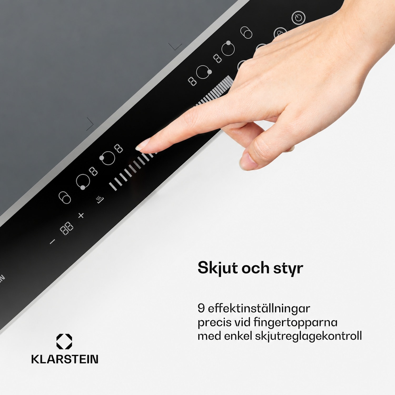DualTone Flex induktionshäll | flex zone | LED-display | slider control | 7200 W 2 Flexzon | Silver