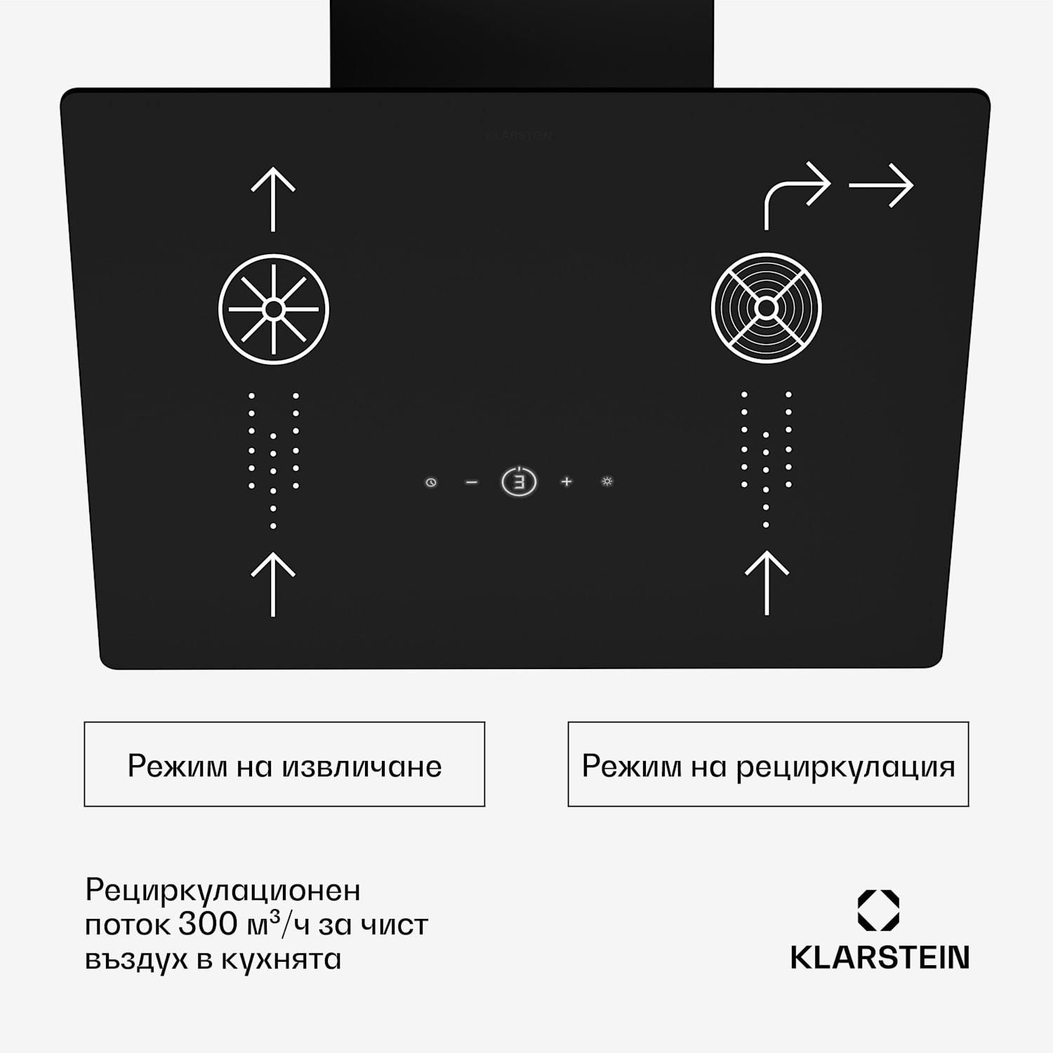 MaxAir абсорбатор, Компактен и мощен, Енергийна ефективност A++, Дуална вентилация 50 cm | Черно