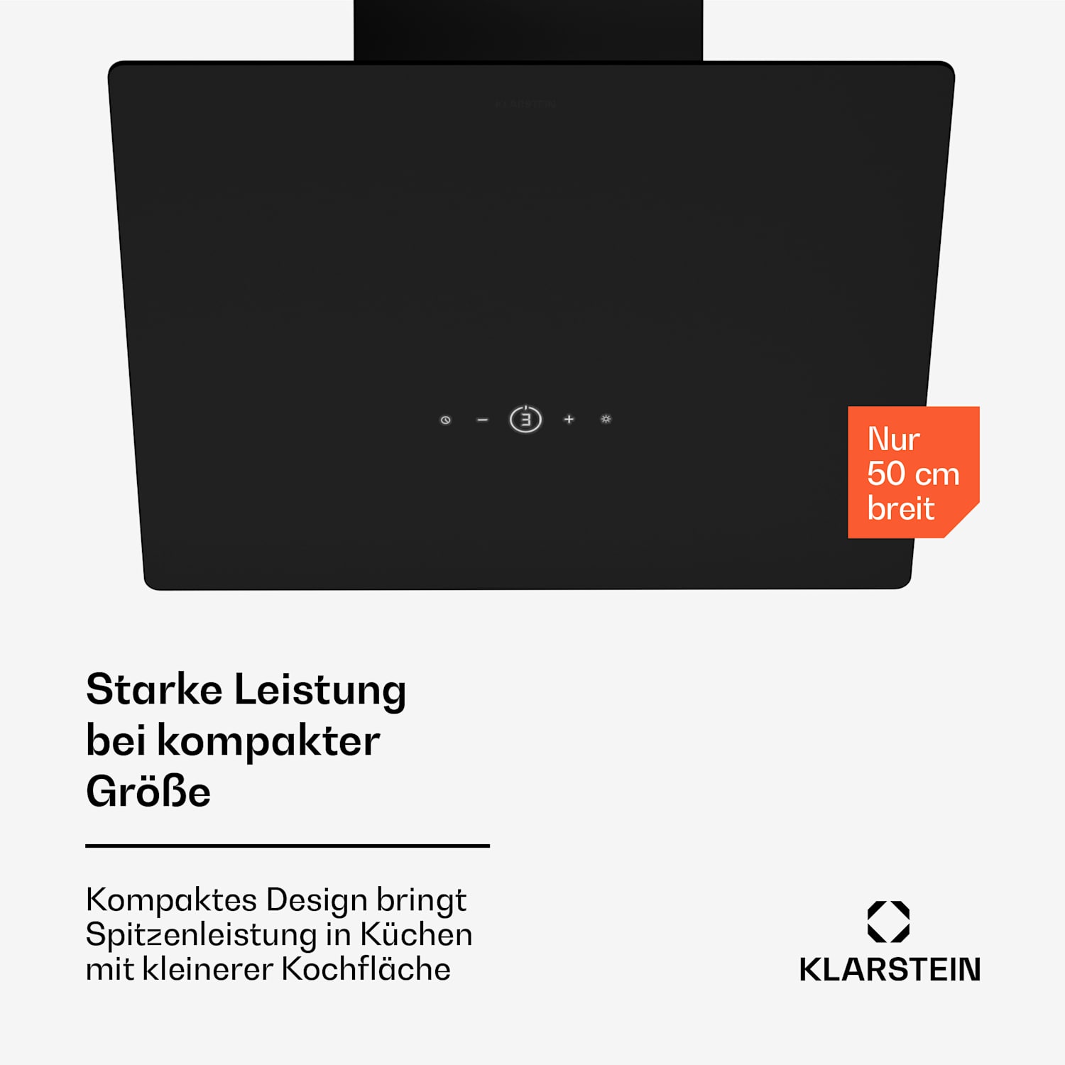 MaxAir Hotte aspirante | Compacte & puissante | Efficacité énergétique A++ | Double ventilation 50 cm | Noir