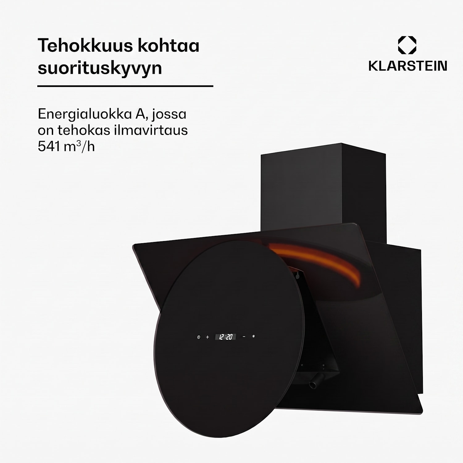 Total Eclipse liesituuletin | LED-valaistus | kosketusohjaus | 594,2 m³/h | poisto-/kiertoilma 60 cm