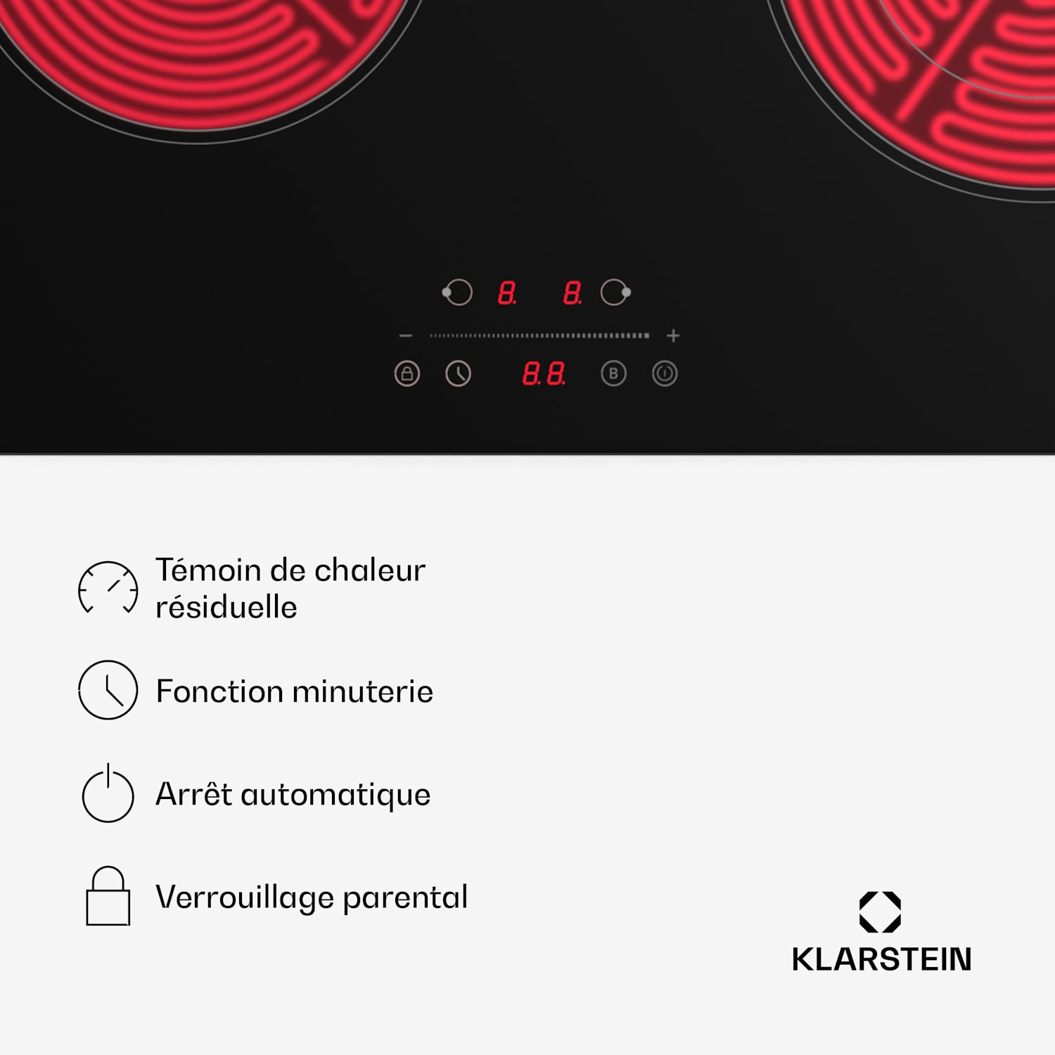 CeramEase Slim VTC kookplaat | glaskeramiek | 2 kookplaten | 4 kW | touch | timer 60 cm Slim