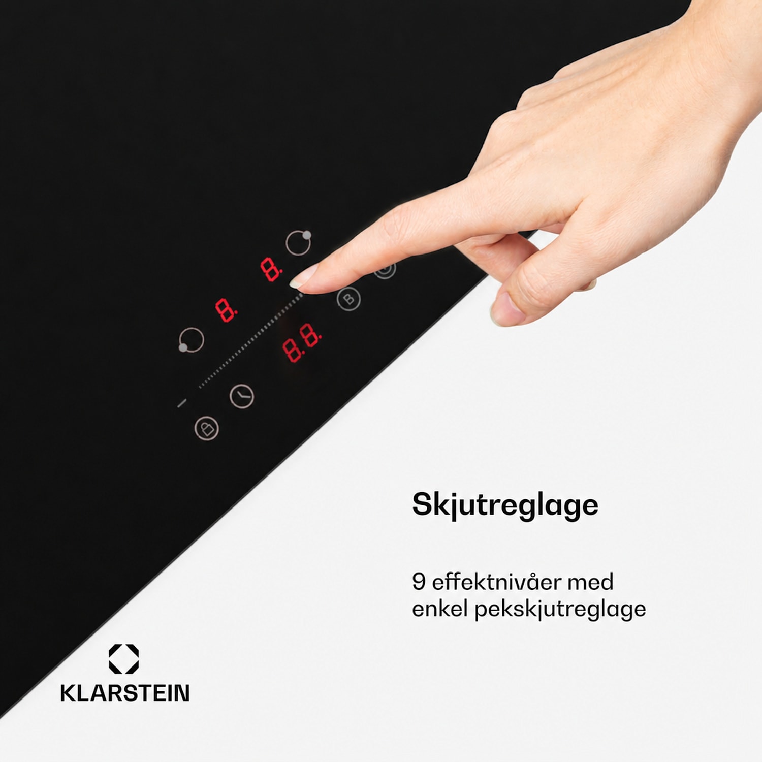 CeramEase Slim VTC häll | glaskeramik | 2 hällar | 4 kW | touchkontroll | timer 60 cm Slim