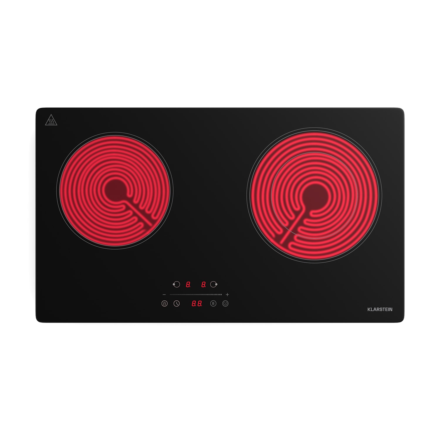 CeramEase Slim VTC Placa de cocción | Vitrocerámica | 2 zonas | 4 kW | Táctil | Temporizador 60 cm Slim