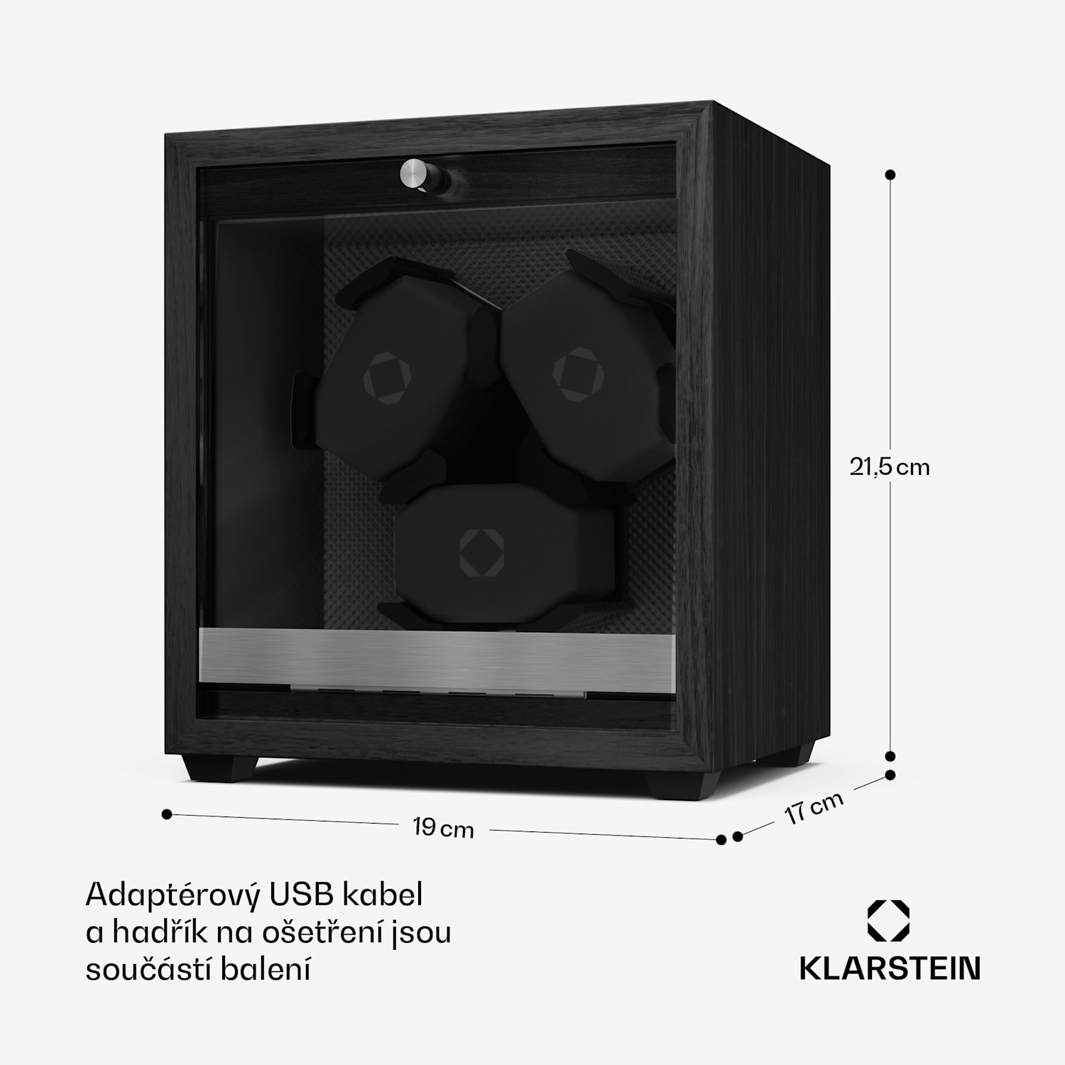 Natahovač hodinek Brienz 3, 4 režimy, tichý, dřevěný vzhled, pružný polštářek 