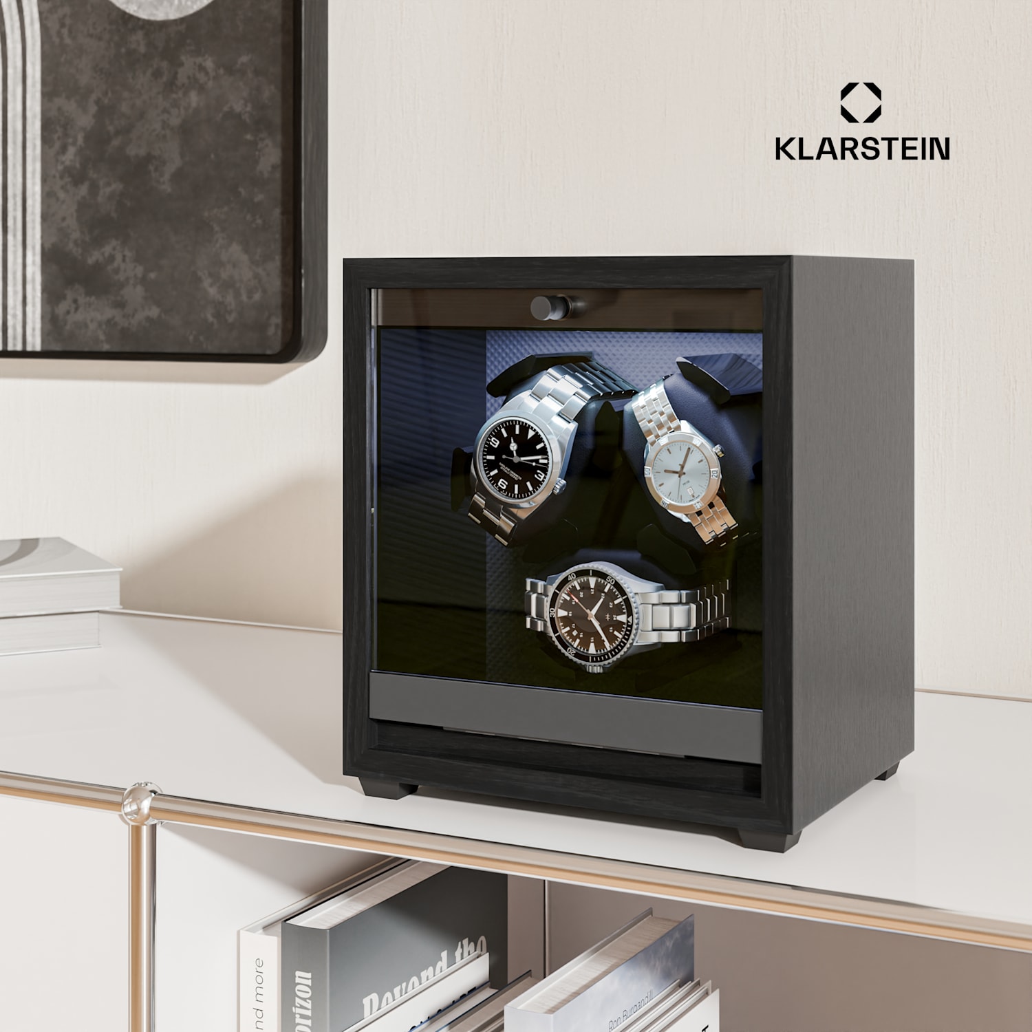 Brienz 3 navijalnik za ure, 4 načini, tihi, videz lesa, prilagodljiva blazina 