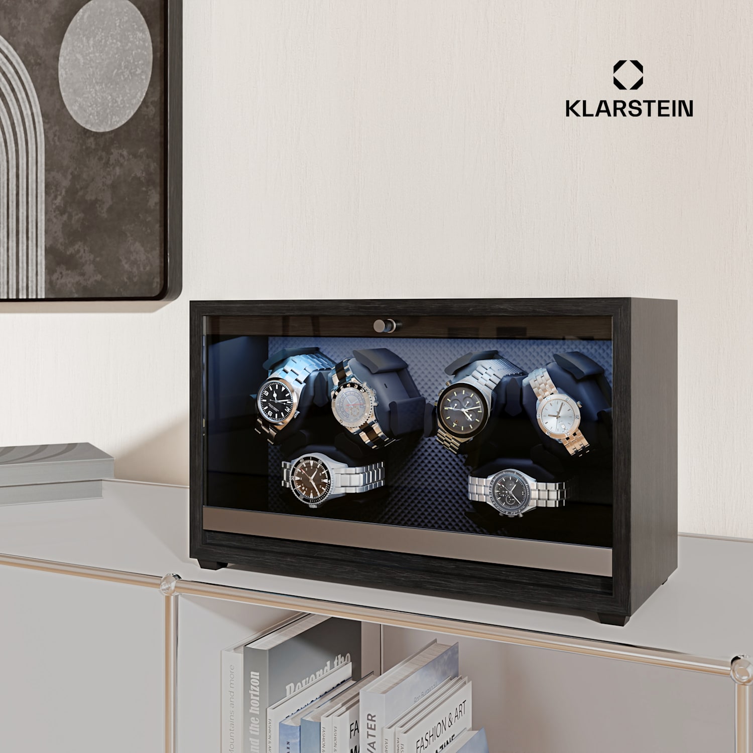 Brienz 6 navijalnik za ure, 4 načini, tihi, videz lesa, prilagodljiva blazina 