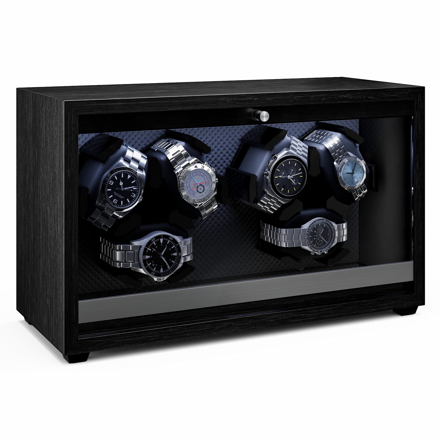 Brienz 6 navijalnik za ure, 4 načini, tihi, videz lesa, prilagodljiva blazina 