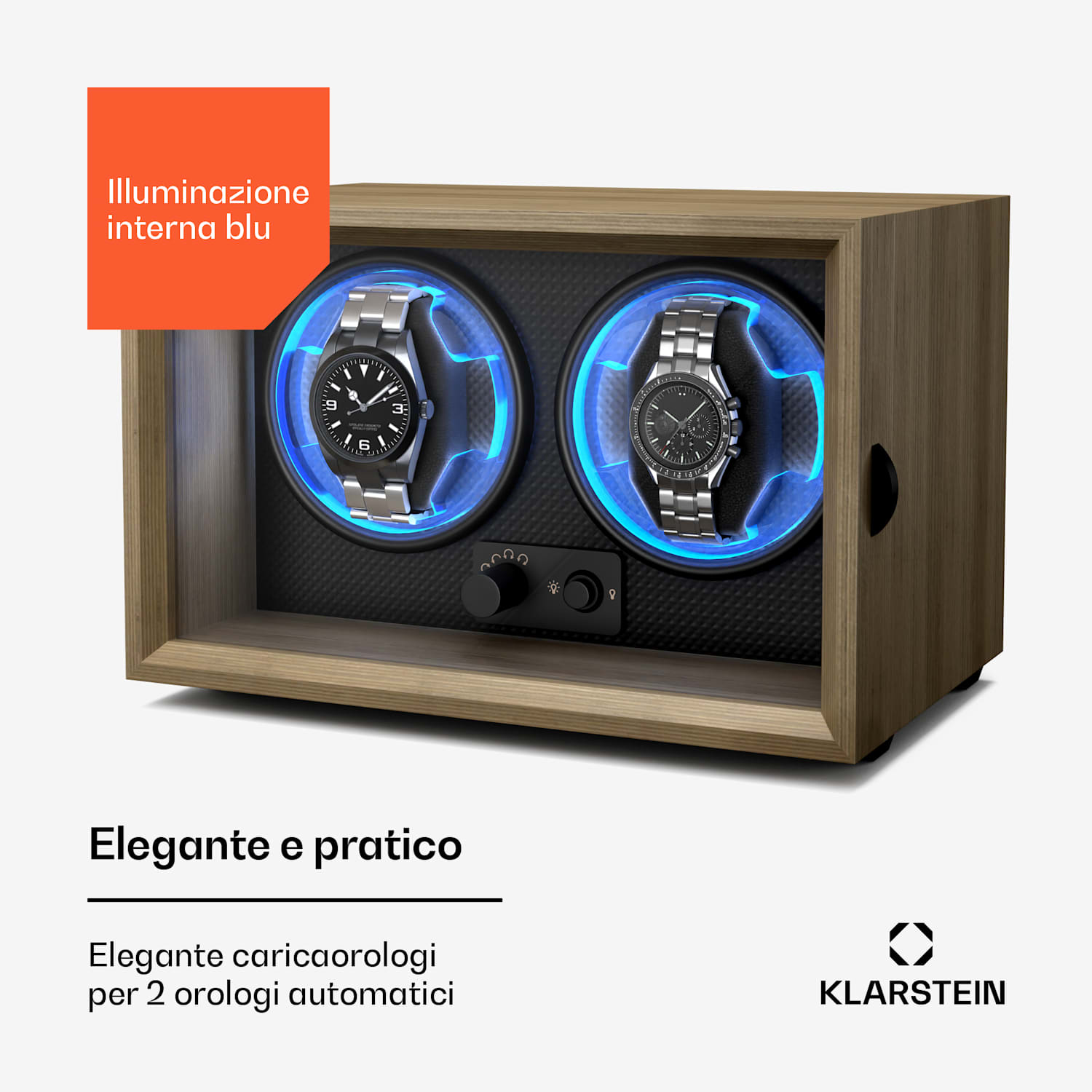 Brienz 2 caricatore per orologi | 4 modalità | silenzioso | Effetto legno | Cuscinetto flessibile 