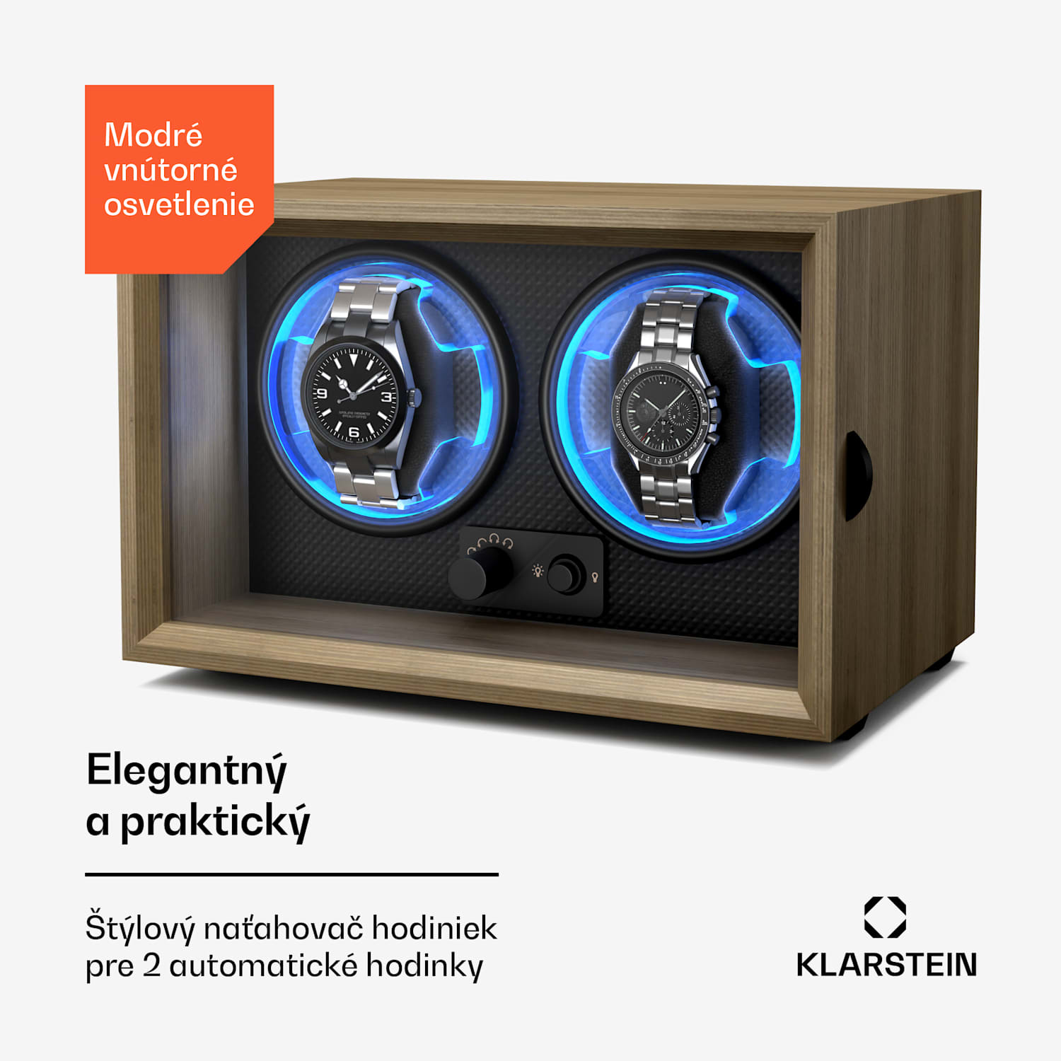 Brienz 2 naťahovač hodiniek, 4 režimy, tichý, drevený vzhľad, flexibilný vankúš 