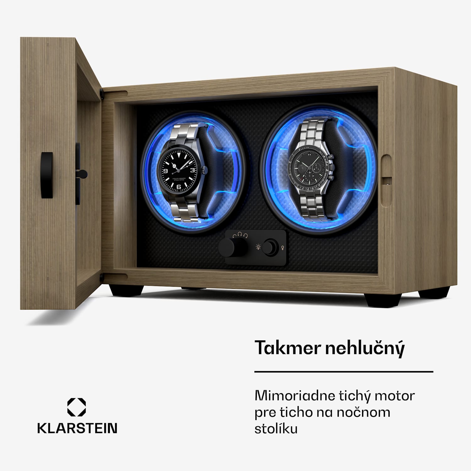 Brienz 2 naťahovač hodiniek, 4 režimy, tichý, drevený vzhľad, flexibilný vankúš 