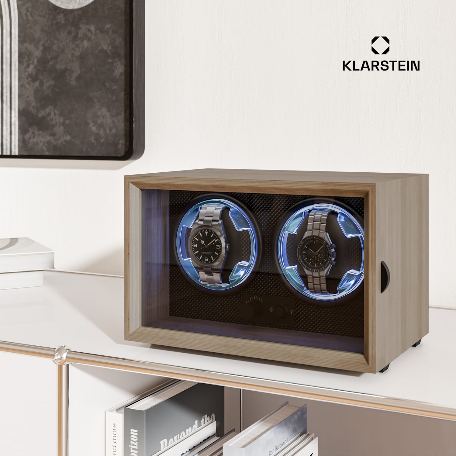 Brienz 2 naťahovač hodiniek, 4 režimy, tichý, drevený vzhľad, flexibilný vankúš 