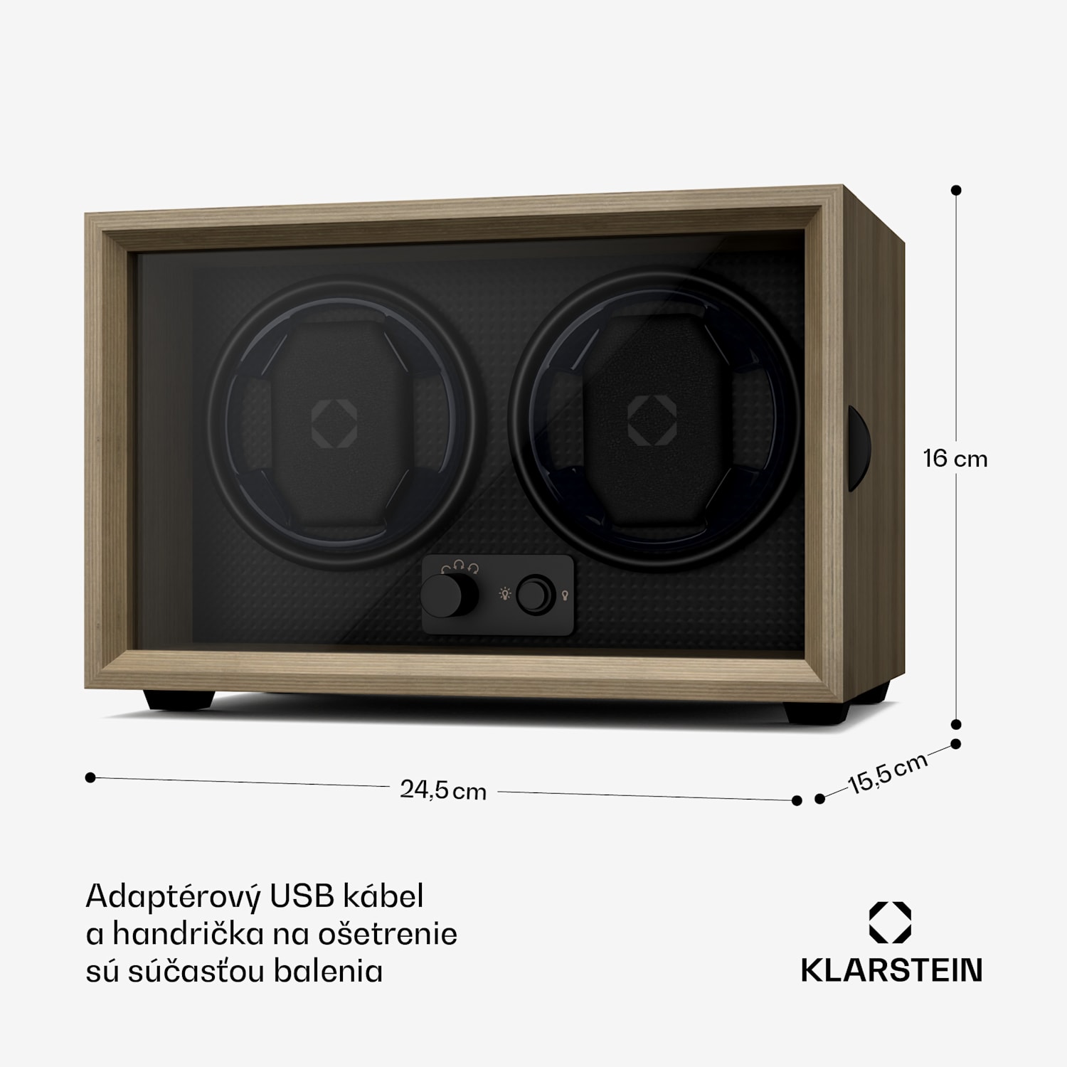Brienz 2 naťahovač hodiniek, 4 režimy, tichý, drevený vzhľad, flexibilný vankúš 