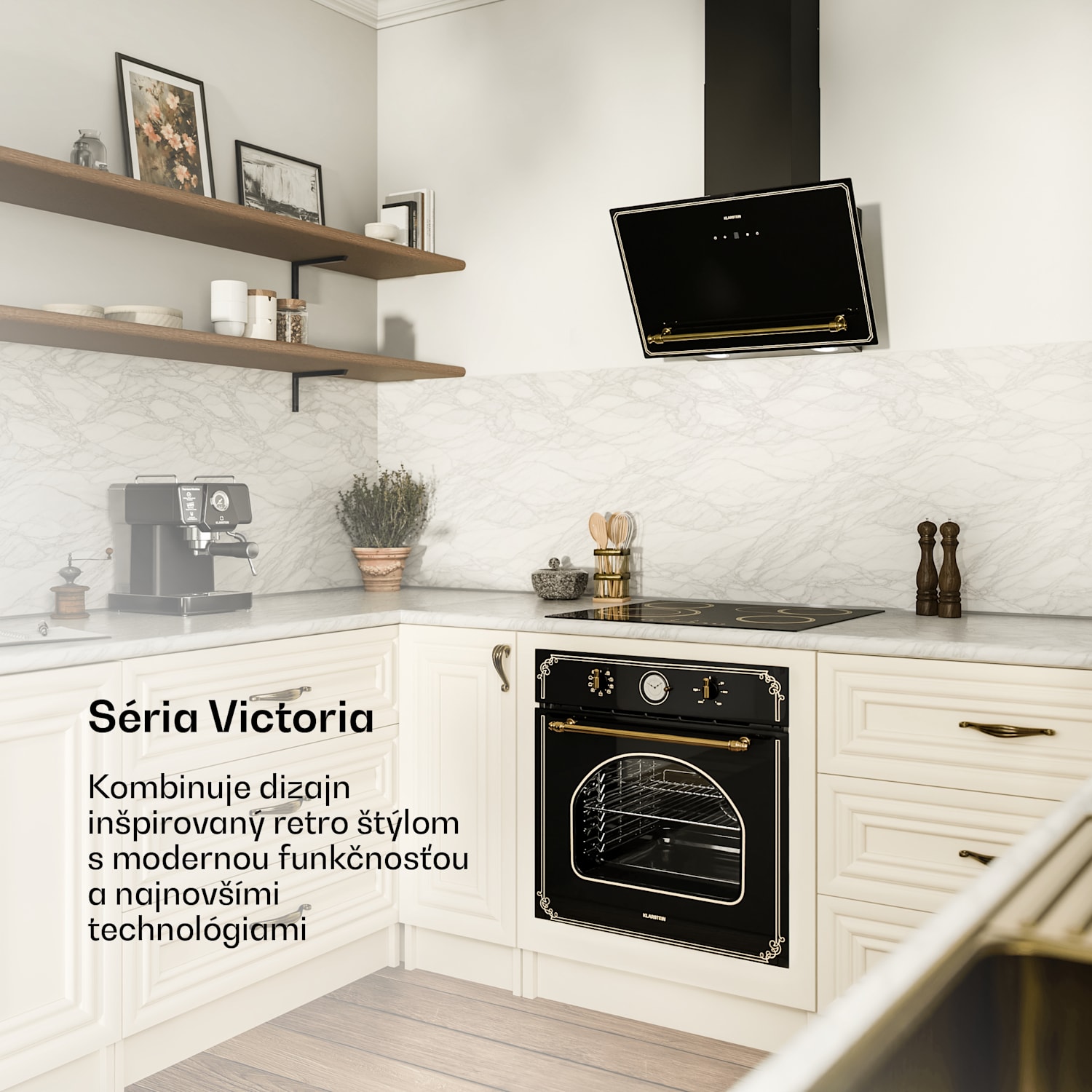 Victoria šikmý digestor 90 cm prietok vzduchu 336 m³/h 60 cm | Čierna