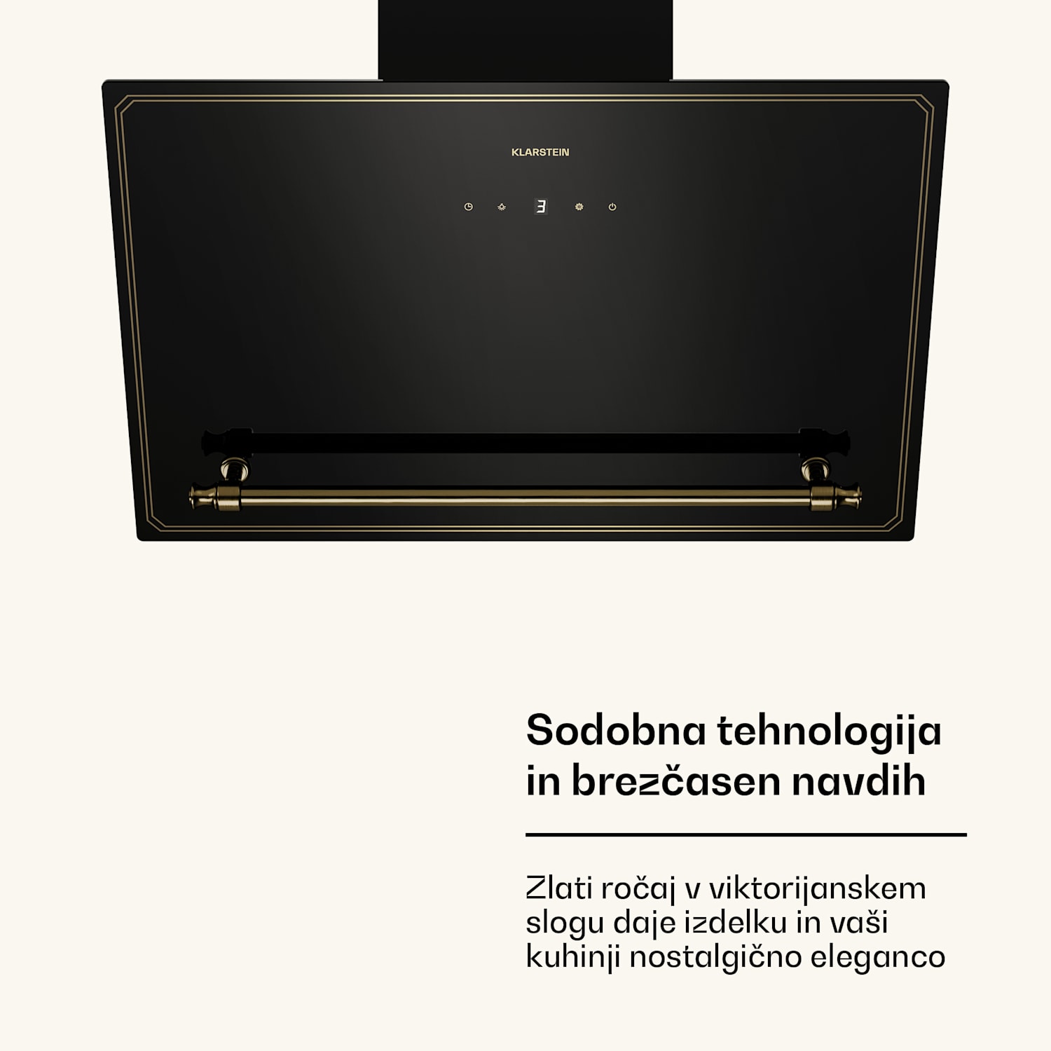 Poševna napa Victoria 90 cm pretok zraka 336 m³/h 60 cm | Črna