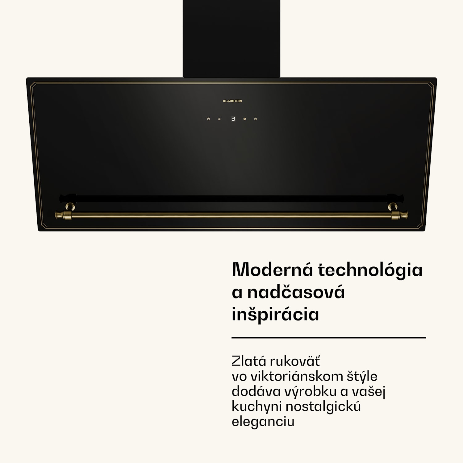 Victoria šikmý digestor 90 cm prietok vzduchu 336 m³/h 90 cm | Čierna