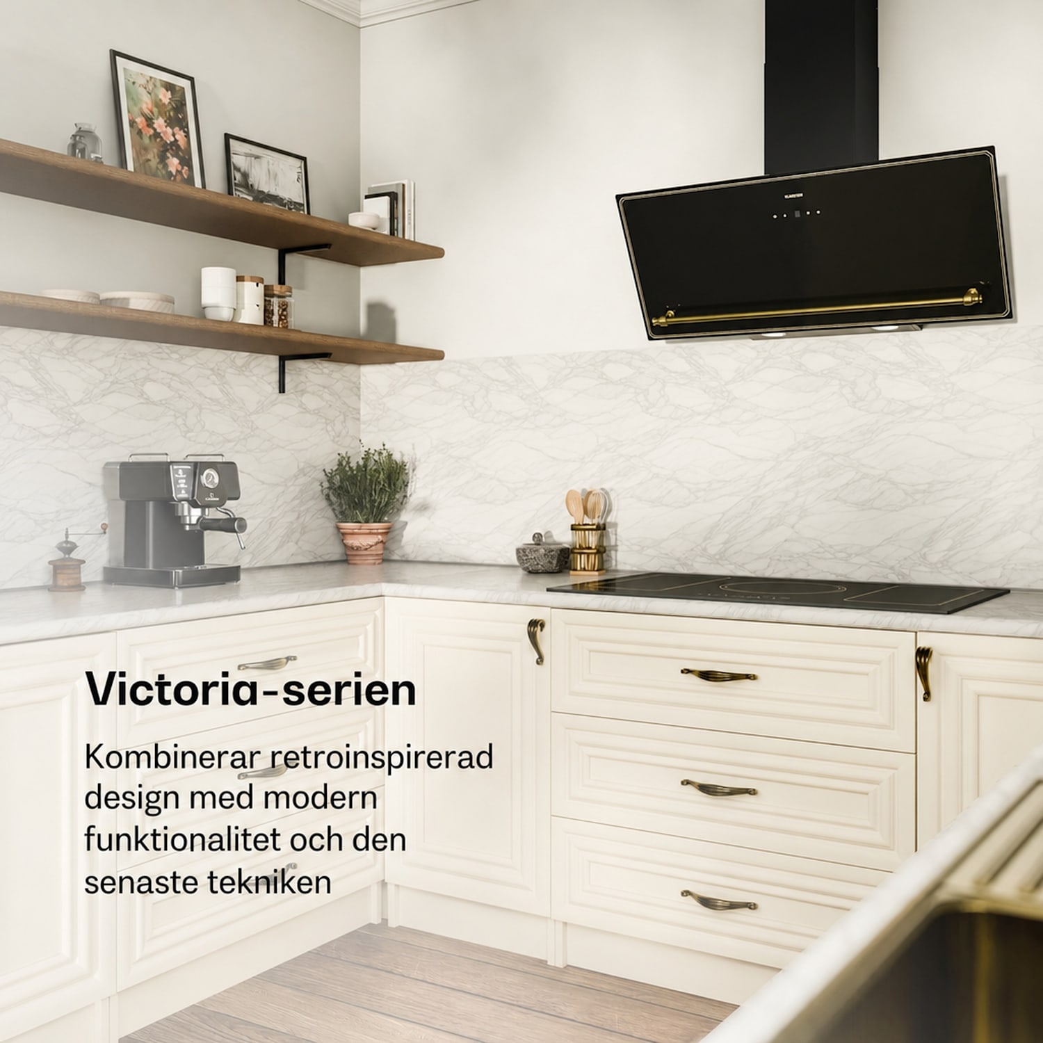 Victoria takhöjdspisfläkt 90 cm, 336 m³/h ventilation 90 cm | Svart