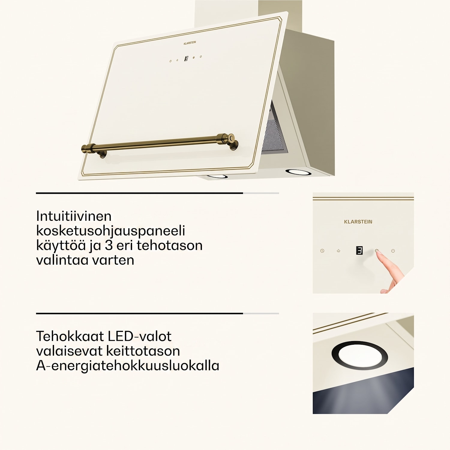 Victoria Angled -liesituuletin 60 cm 336 m³/h ilmavirta 60 cm | Vintage Kerma