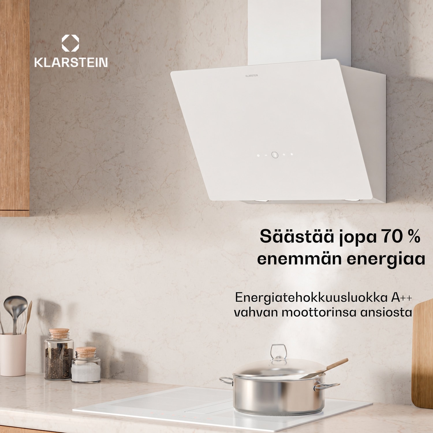MaxAir-liesituuletin | Kompakti ja tehokas | A++ energiatehokkuus | Kaksoisilmanvaihtojärjestelmä Valkoinen