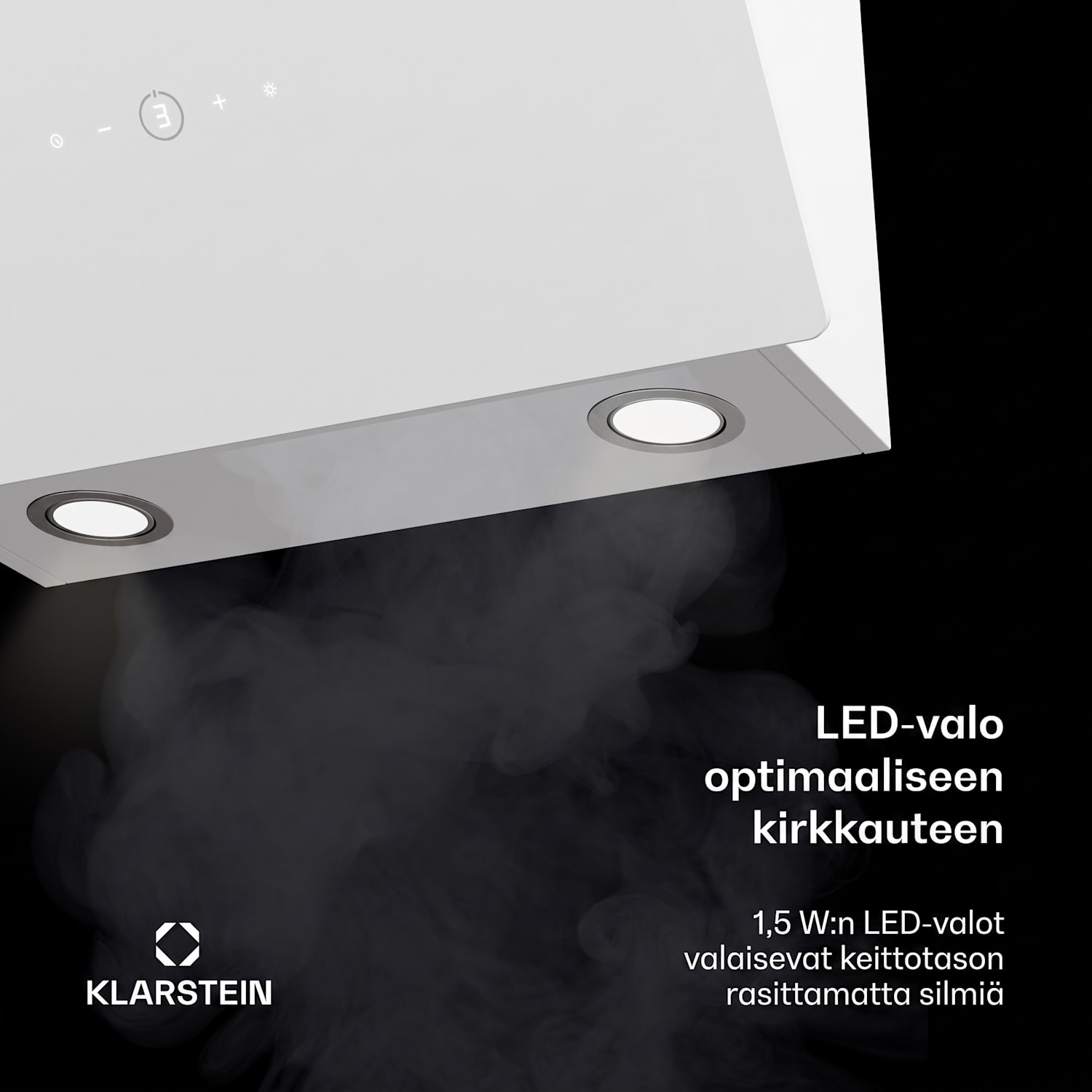 MaxAir-liesituuletin | Kompakti ja tehokas | A++ energiatehokkuus | Kaksoisilmanvaihtojärjestelmä Valkoinen