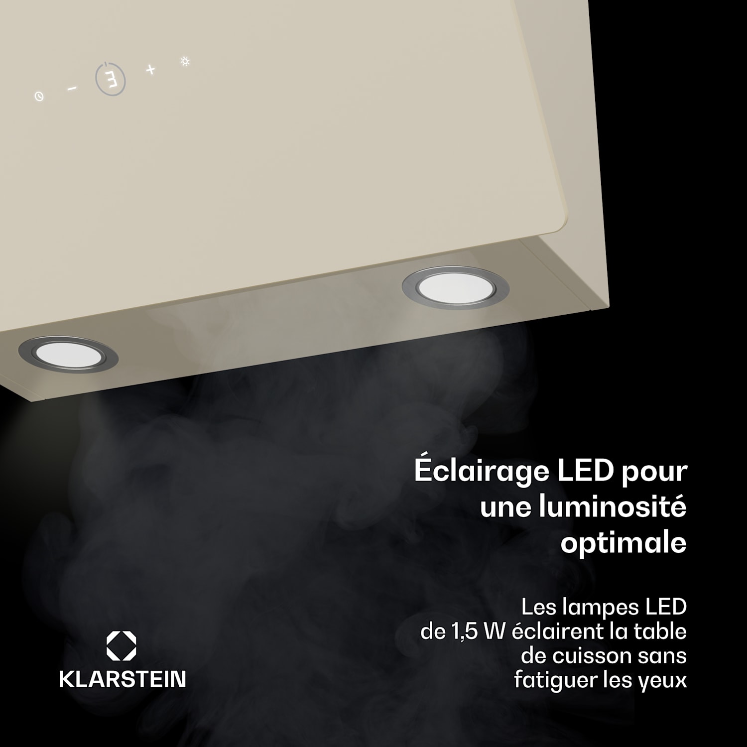 MaxAir afzuigkap | compact & krachtig | energielabel A++ | dubbele ventilatie 50 cm | Vintage Crème