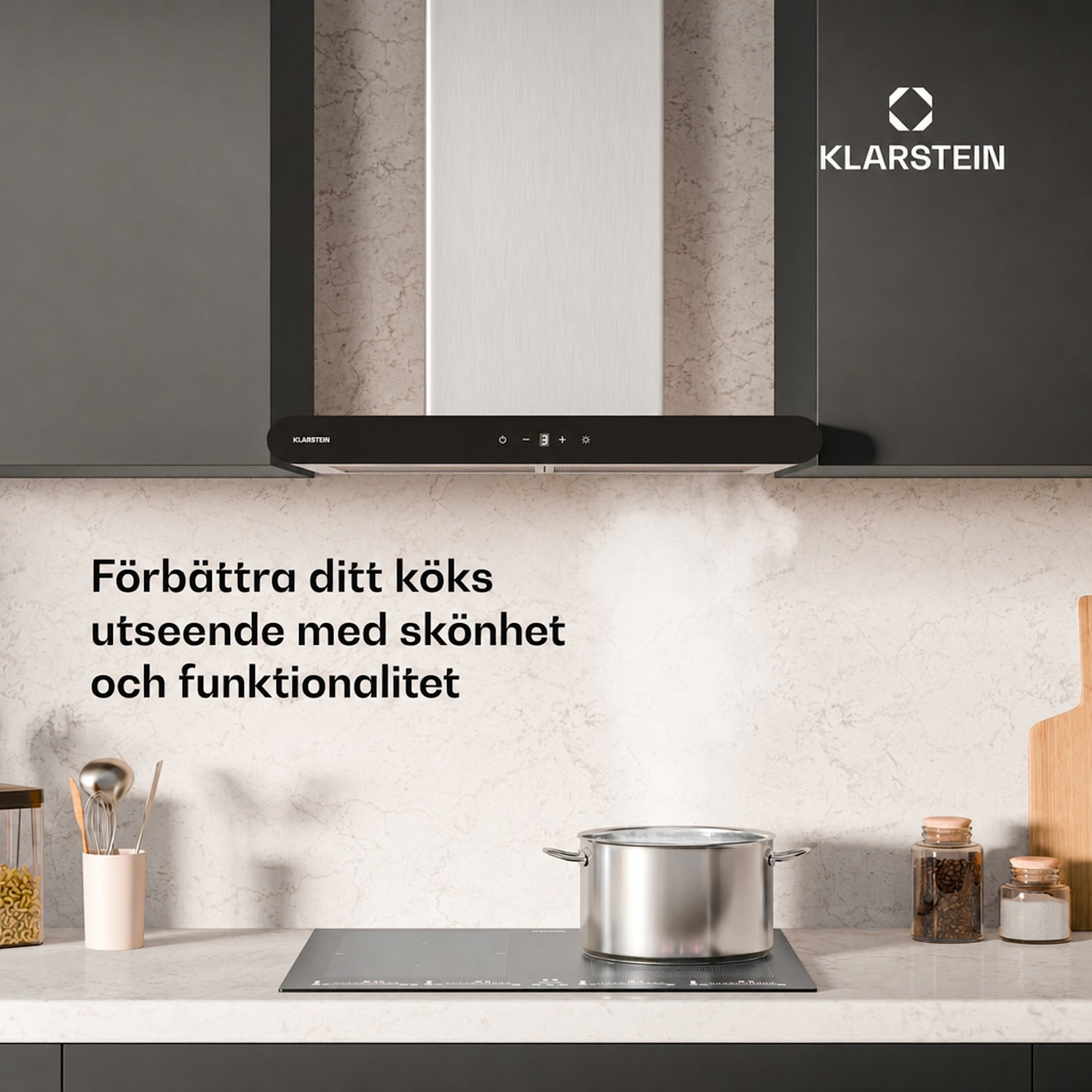 CurveVent fläktkåpa | 682 m³/h | Touch | LED | 110 W | EEK A+ 60 cm
