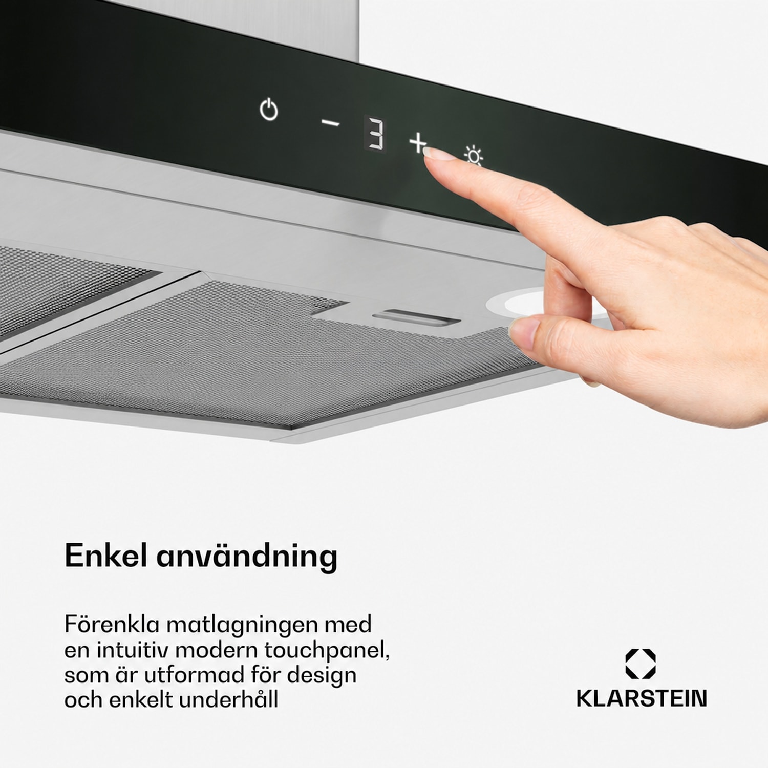 CurveVent fläktkåpa | 682 m³/h | Touch | LED | 110 W | EEK A+ 60 cm
