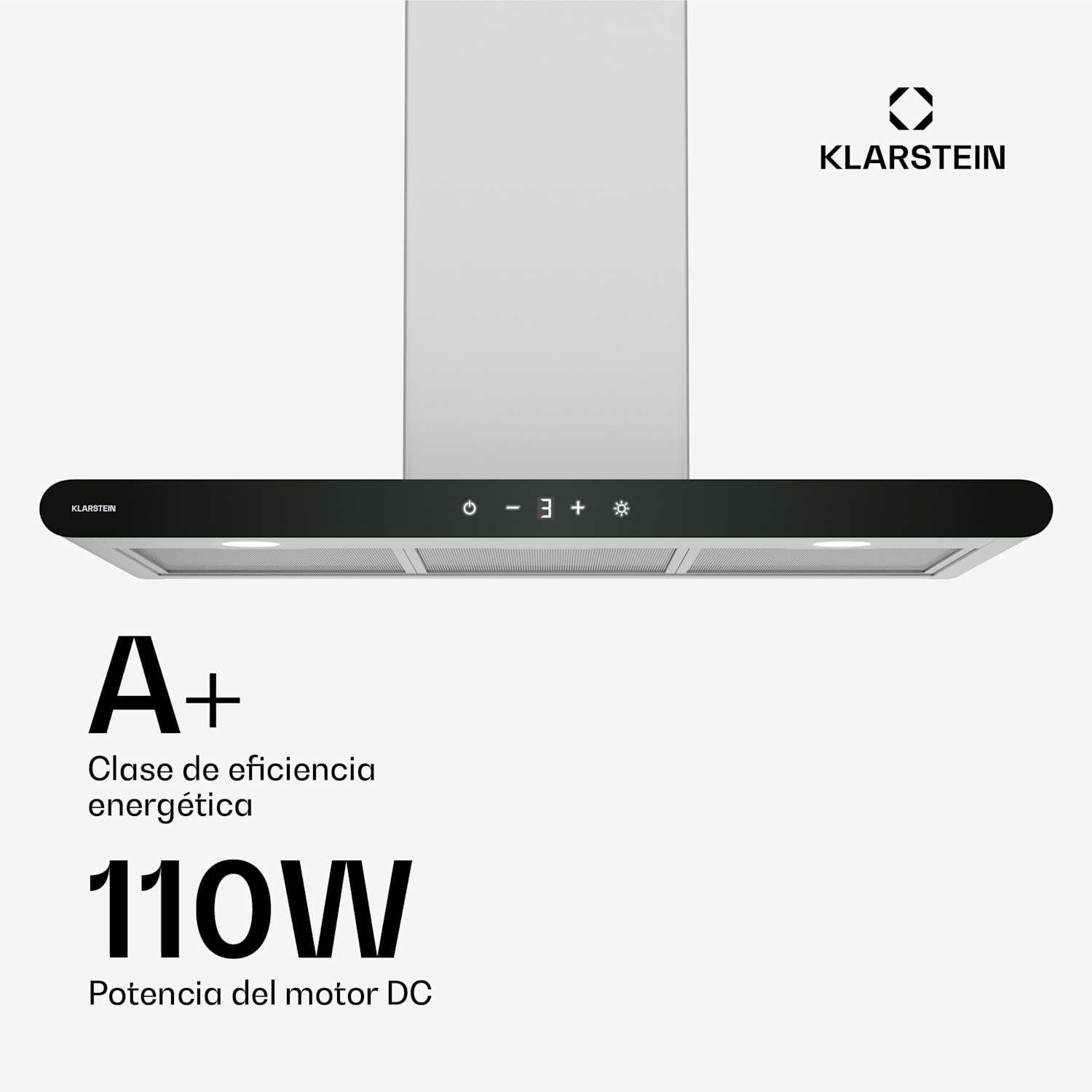 CurveVent Campana extractora | 700 m³/h | Táctil | Led | 110 W | CEE A+ 