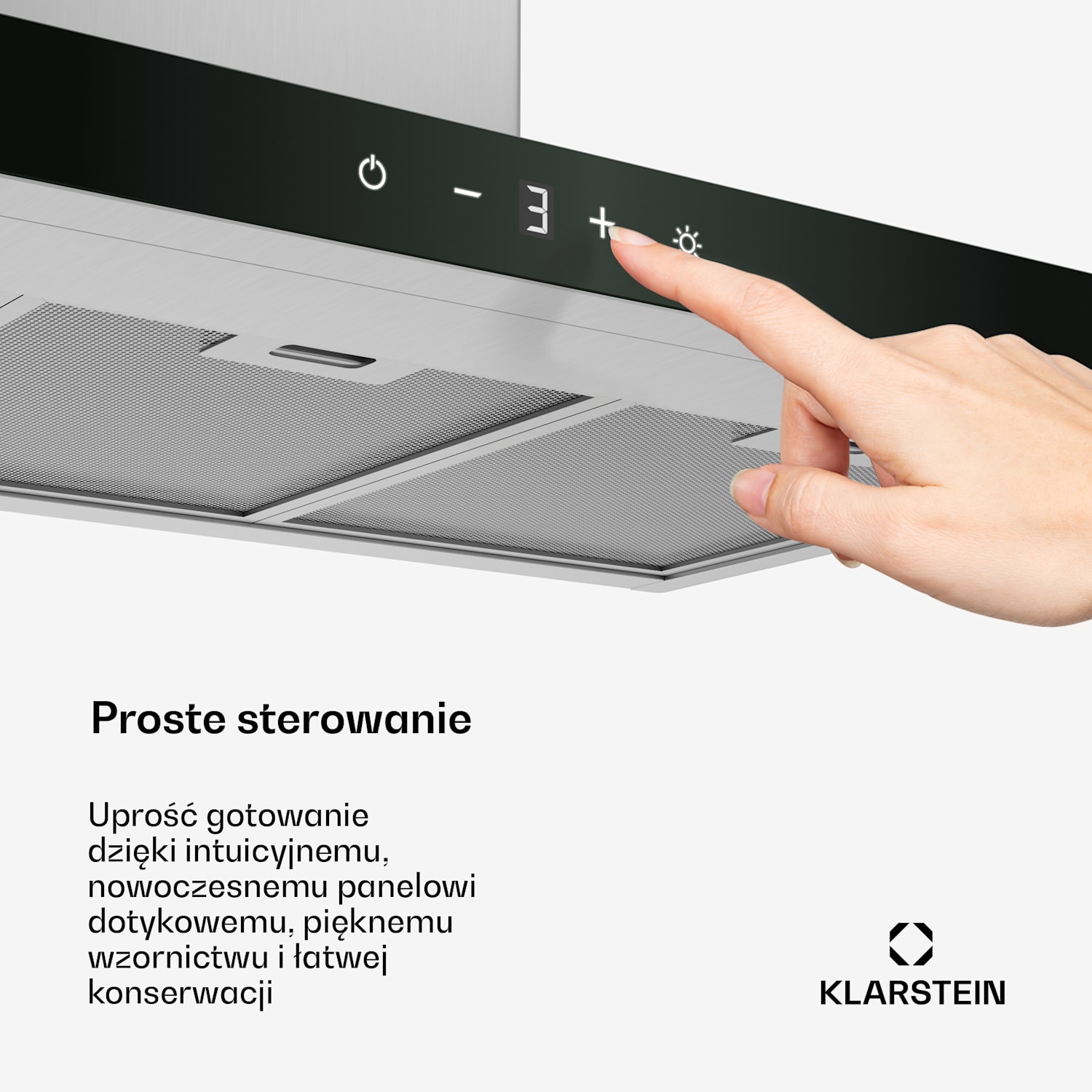 CurveVent okap kuchenny, 700 m³/h, dotykowy, LED, 110 W, klasa energetyczna A+ 