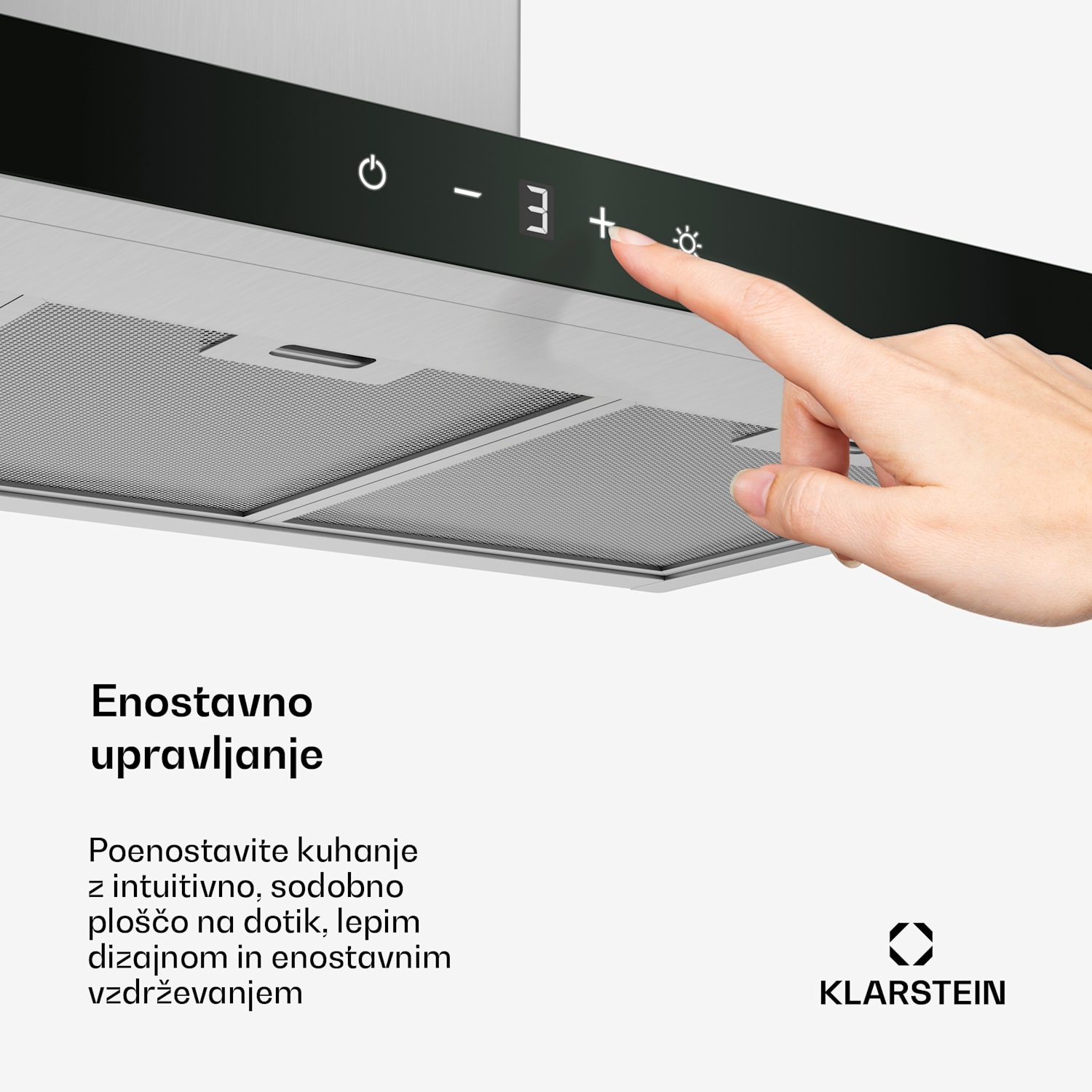 CurveVent kuhinjska napa, 700 m³/h, Touch, LED, 110 W, EEK A+ 