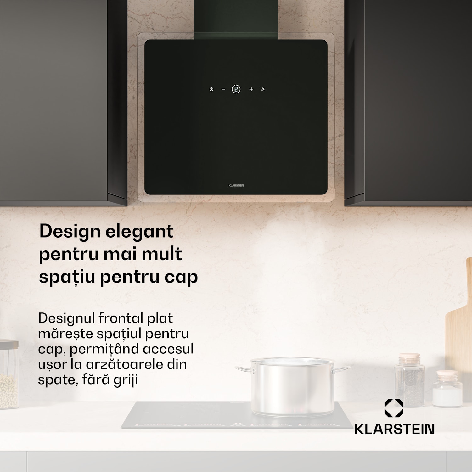 Capota AlizeEdge, Tactilă, Plată, Silențioasă, Built-in, A+ 60 cm | Negru