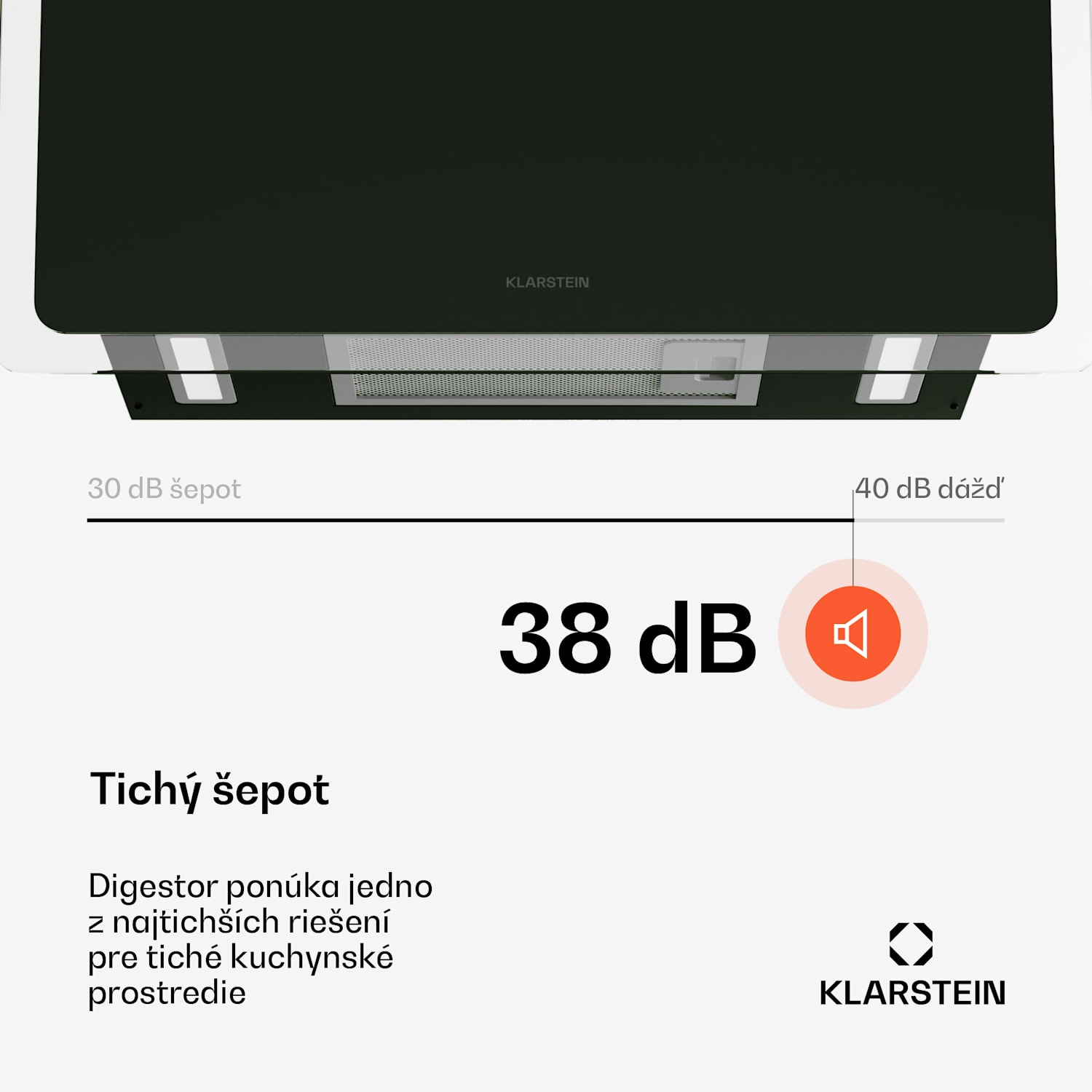 AlizeEdge digestor, Dotykový, Plochý, Tichý, Zabudovaný, A+ 60 cm | Čierna