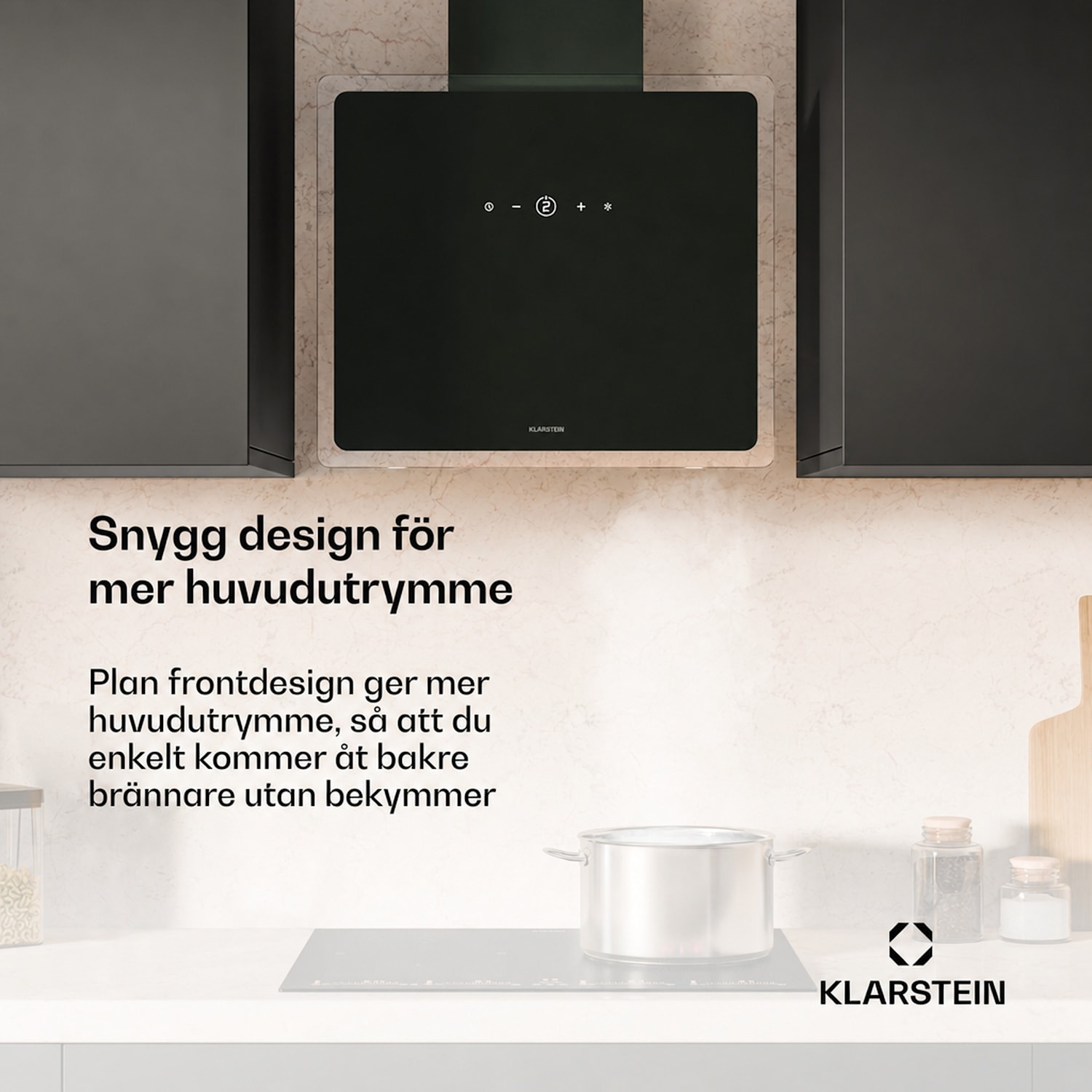 AlizeEdge köksfläkt | touchkontroll | platt | tyst | konstruktion | A+ 60 cm