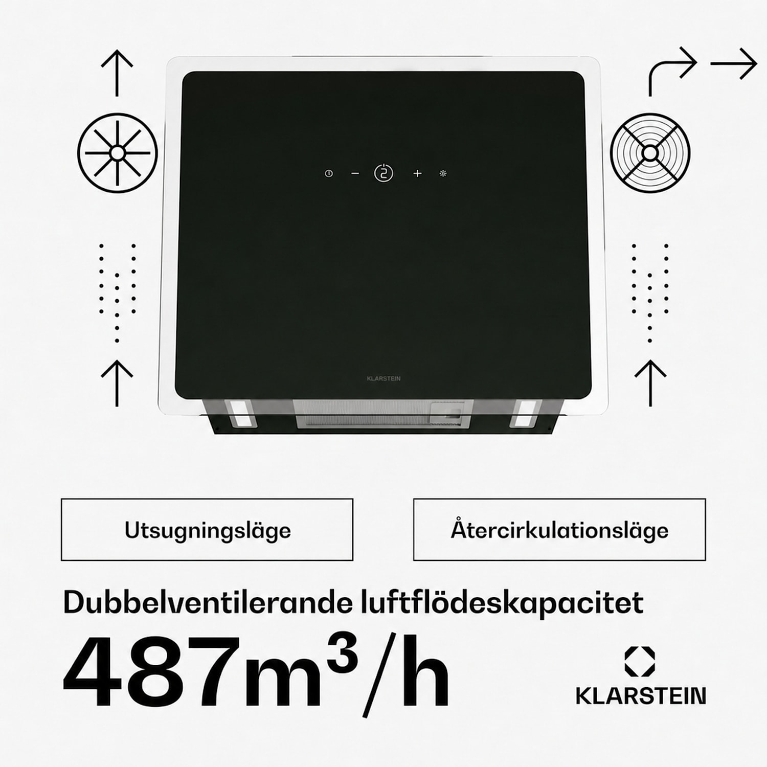 AlizeEdge köksfläkt | touchkontroll | platt | tyst | konstruktion | A+ 60 cm