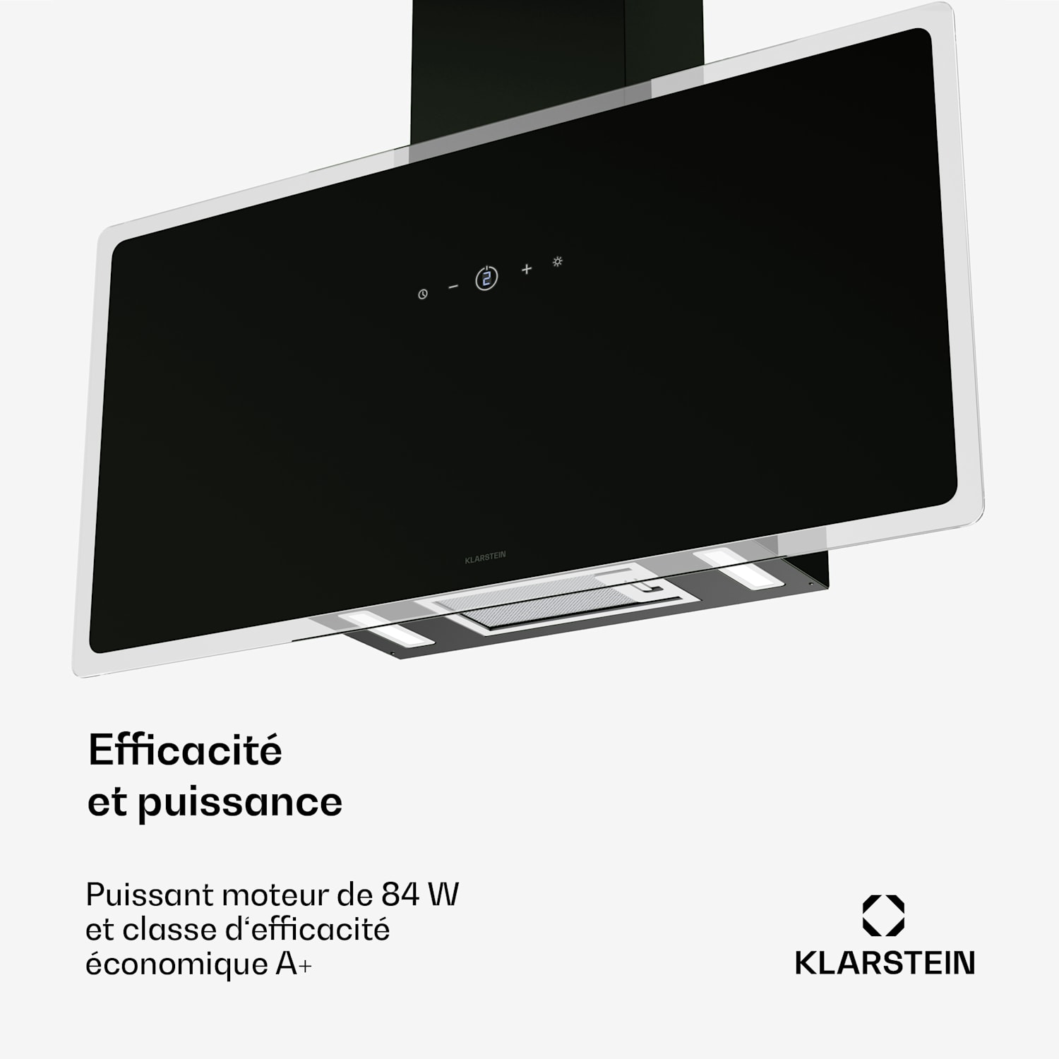 AlizeEdge afzuigkap | touch | vlak | stil | constructie | A+ 90 cm | Zwart