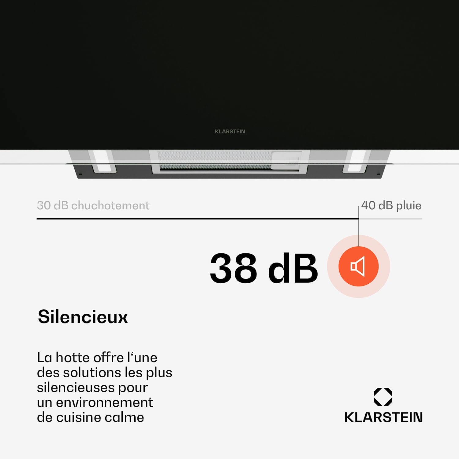 AlizeEdge afzuigkap | touch | vlak | stil | constructie | A+ 90 cm | Zwart