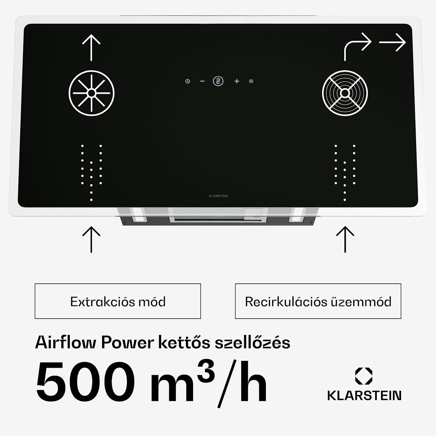 AlizeEdge páraelszívó, Érintős, Lapos, Csendes, Beépített, A+ 90 cm | Fekete