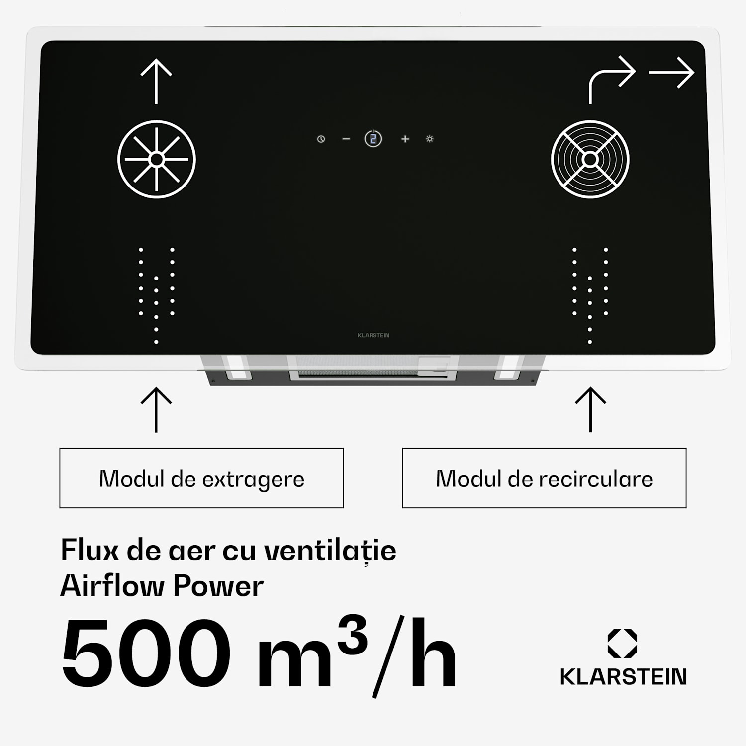 Capota AlizeEdge, Tactilă, Plată, Silențioasă, Built-in, A+ 90 cm | Negru