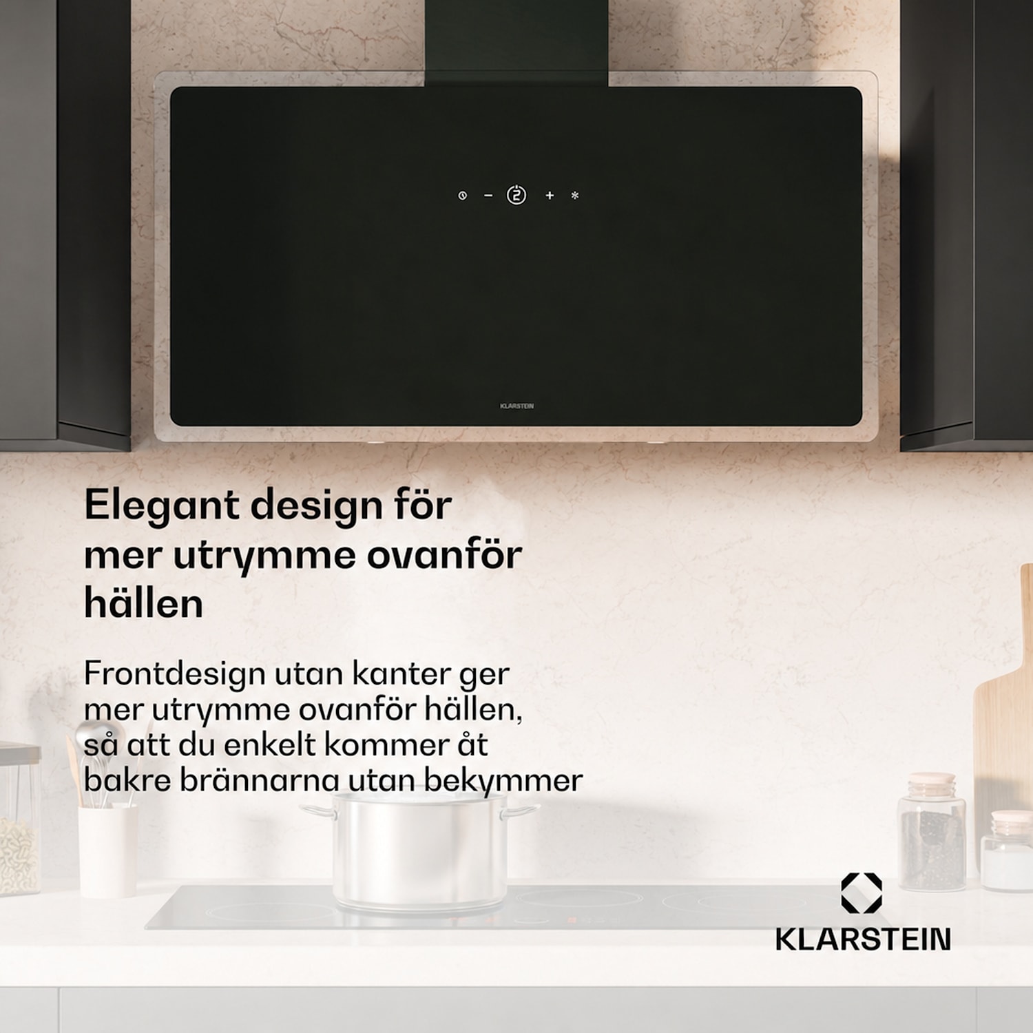 AlizeEdge fläktkåpa | Touch | Flat | Tyst | Design | A+ 90 cm