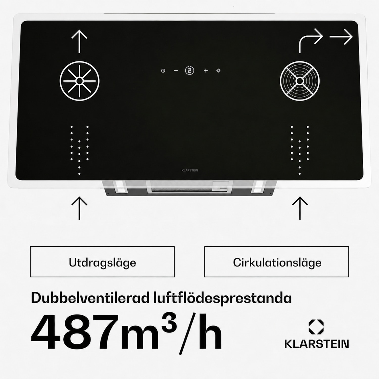 AlizeEdge fläktkåpa | Touch | Flat | Tyst | Design | A+ 90 cm