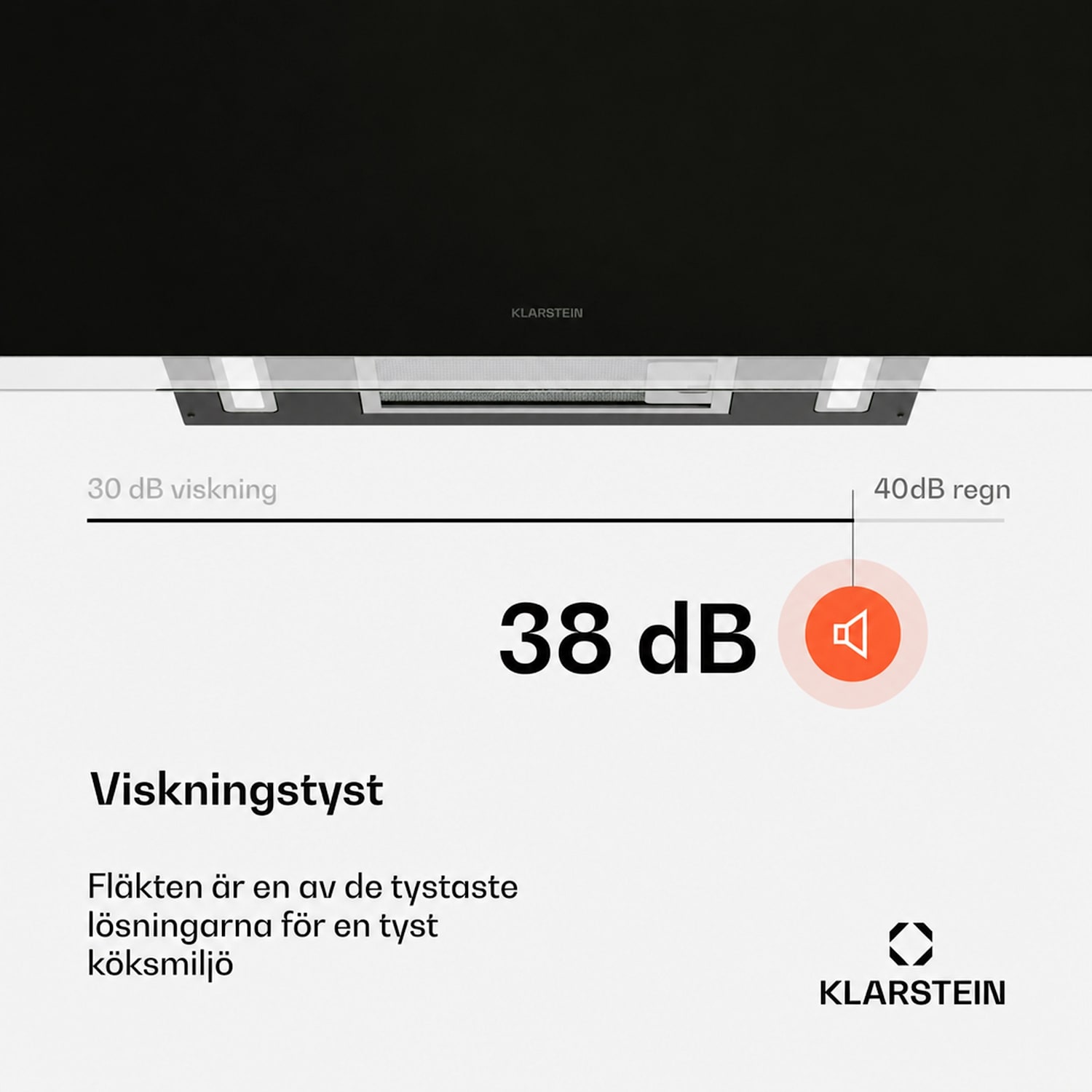 AlizeEdge fläktkåpa | Touch | Flat | Tyst | Design | A+ 90 cm