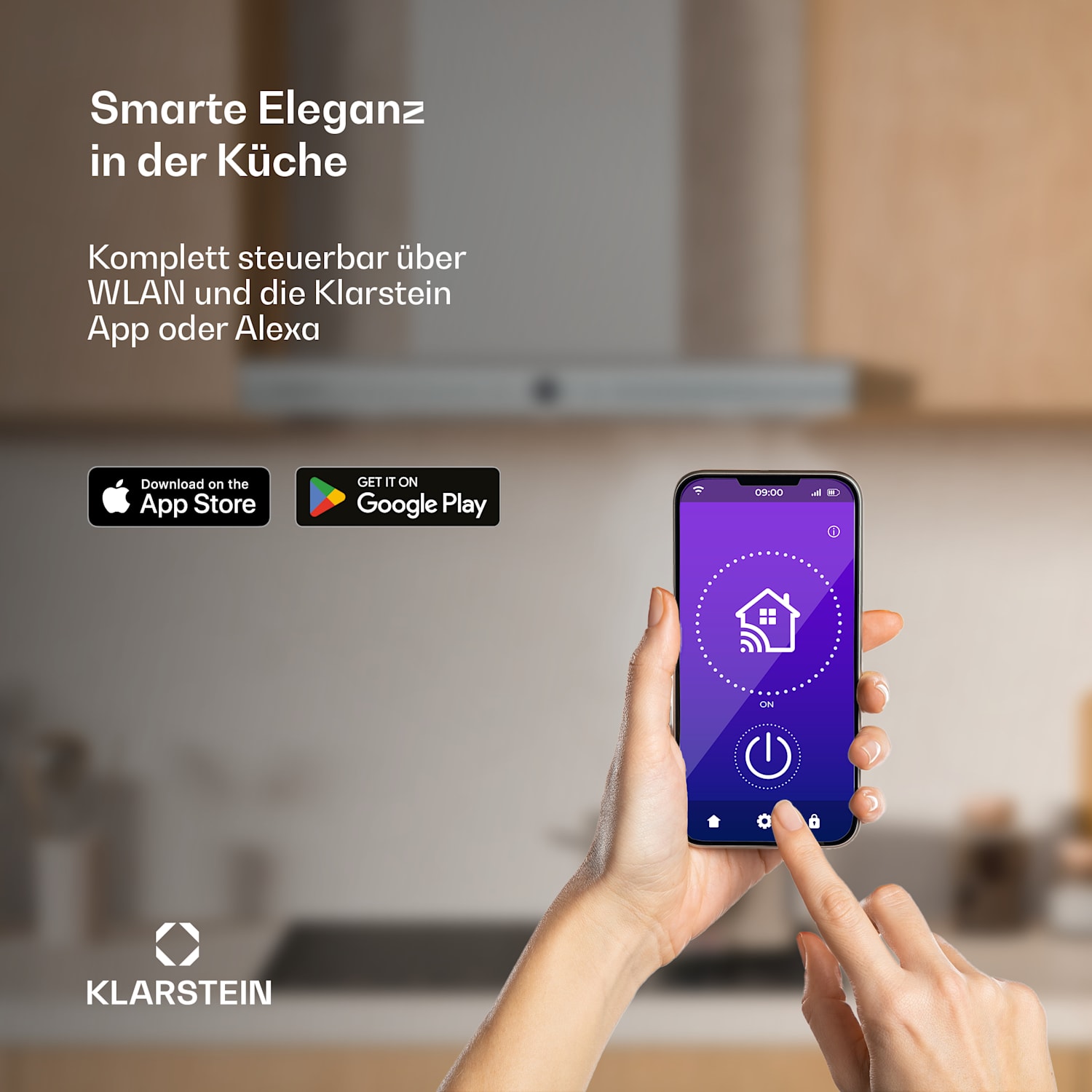 Auriana Dunstabzugshaube | Ambient Light | 700 m³/h | WiFi | Touch | LED 