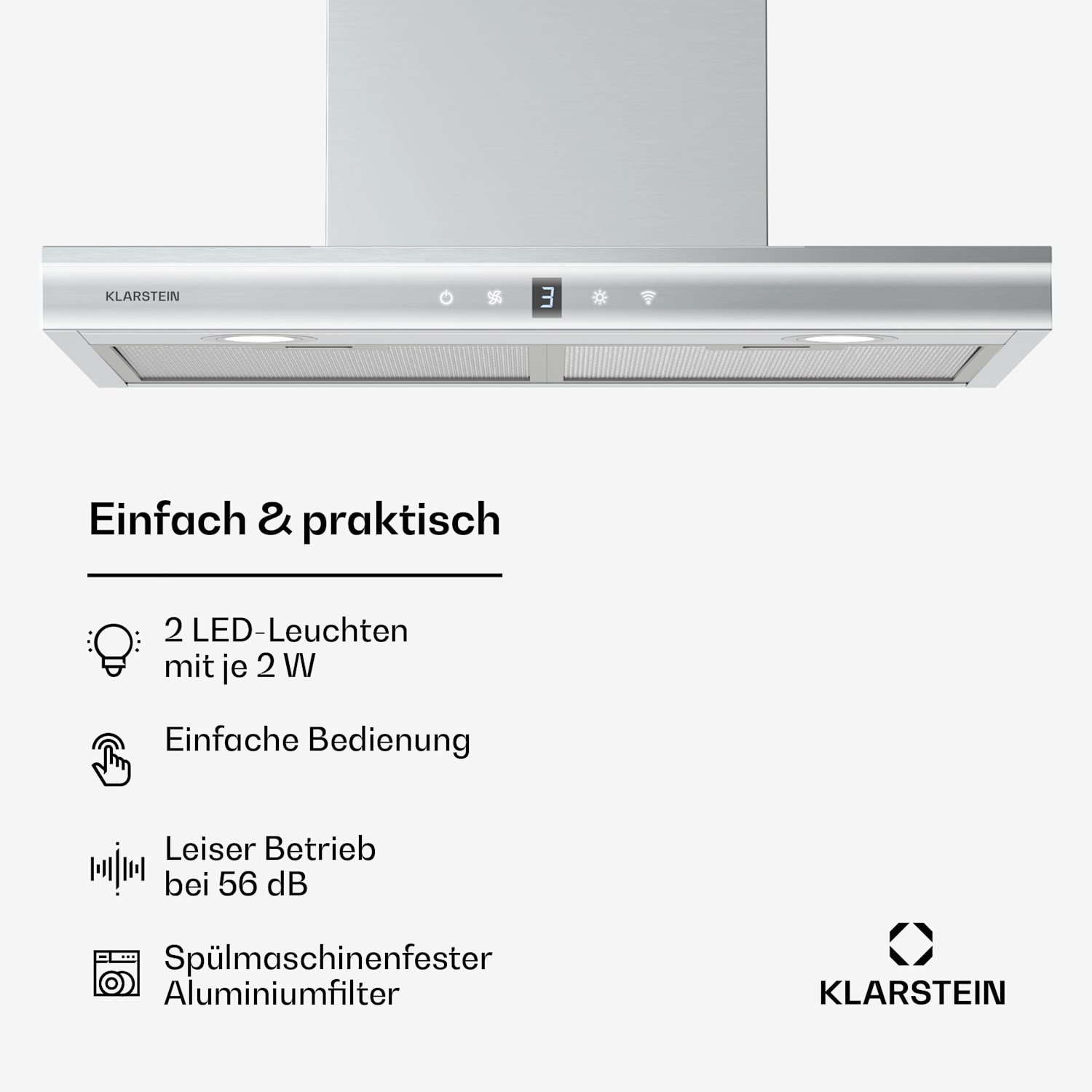 Auriana Dunstabzugshaube | Ambient Light | 700 m³/h | WiFi | Touch | LED 
