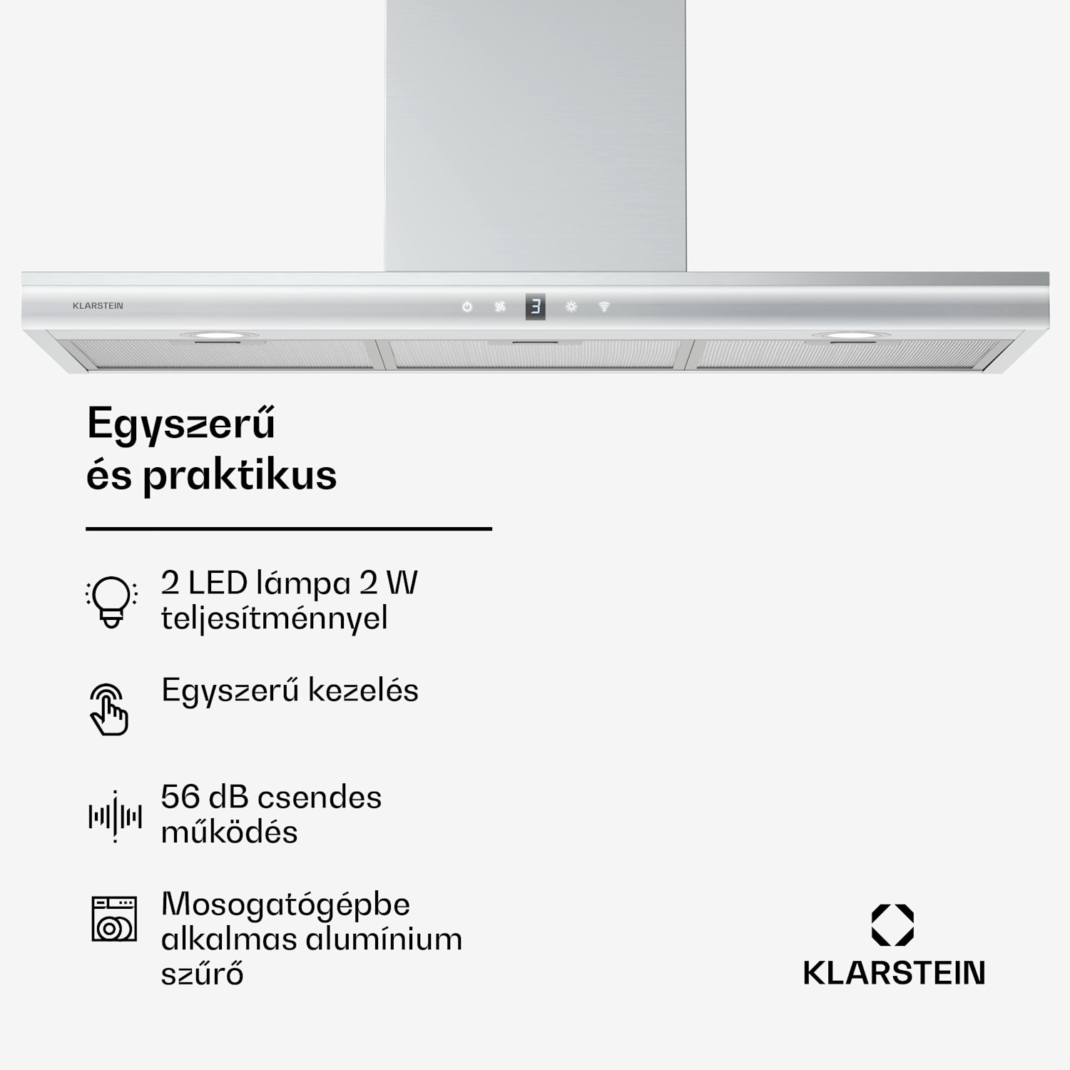 Auriana páraelszívó, Környezeti fény, 700 m³/h, WiFi, Touch, LED 