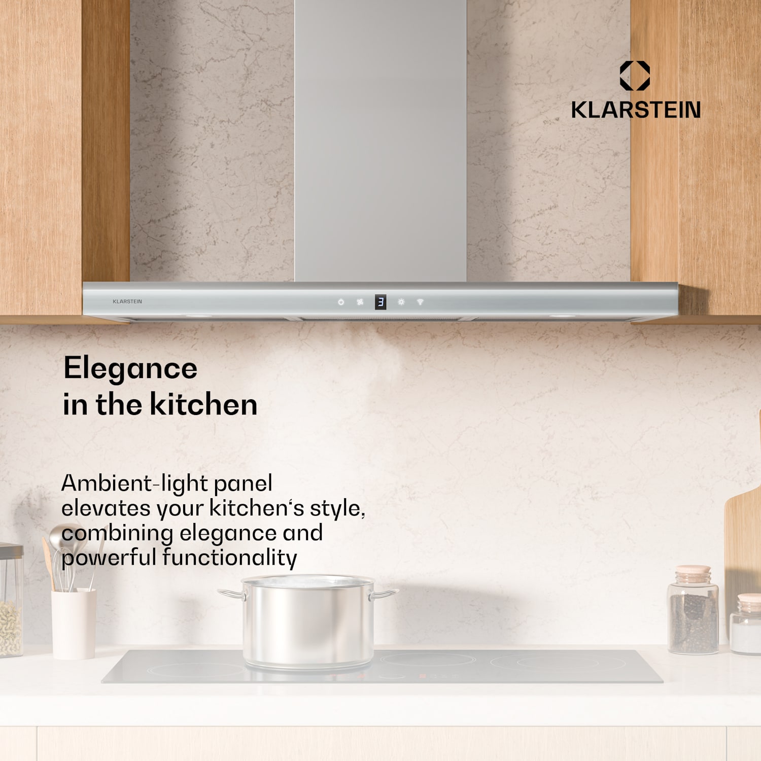 Auriana afzuigkap | Ambient Light | 700 m³/h | WiFi | Touch | LED 